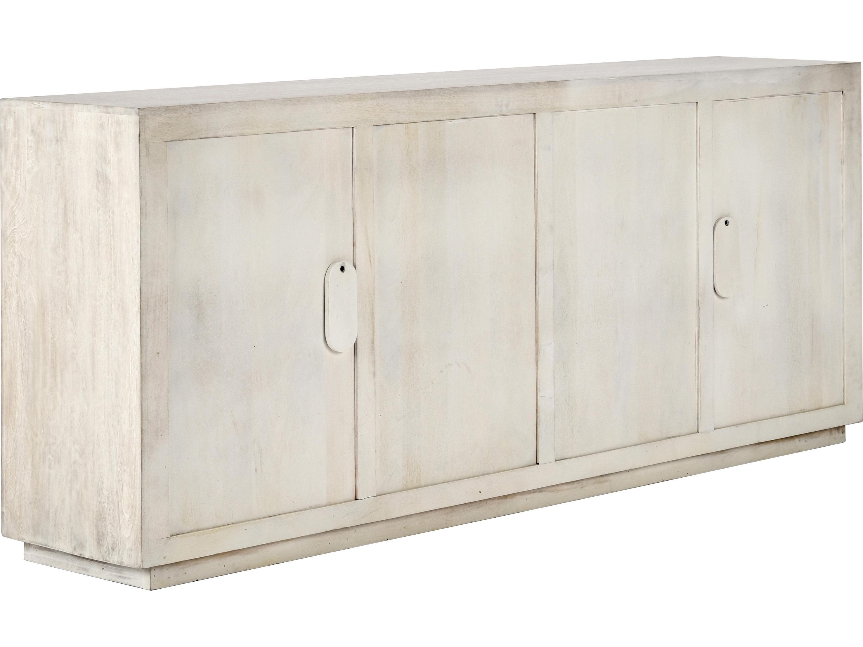Classic Home Apollo 84" Mango Wood White Wash Sideboard