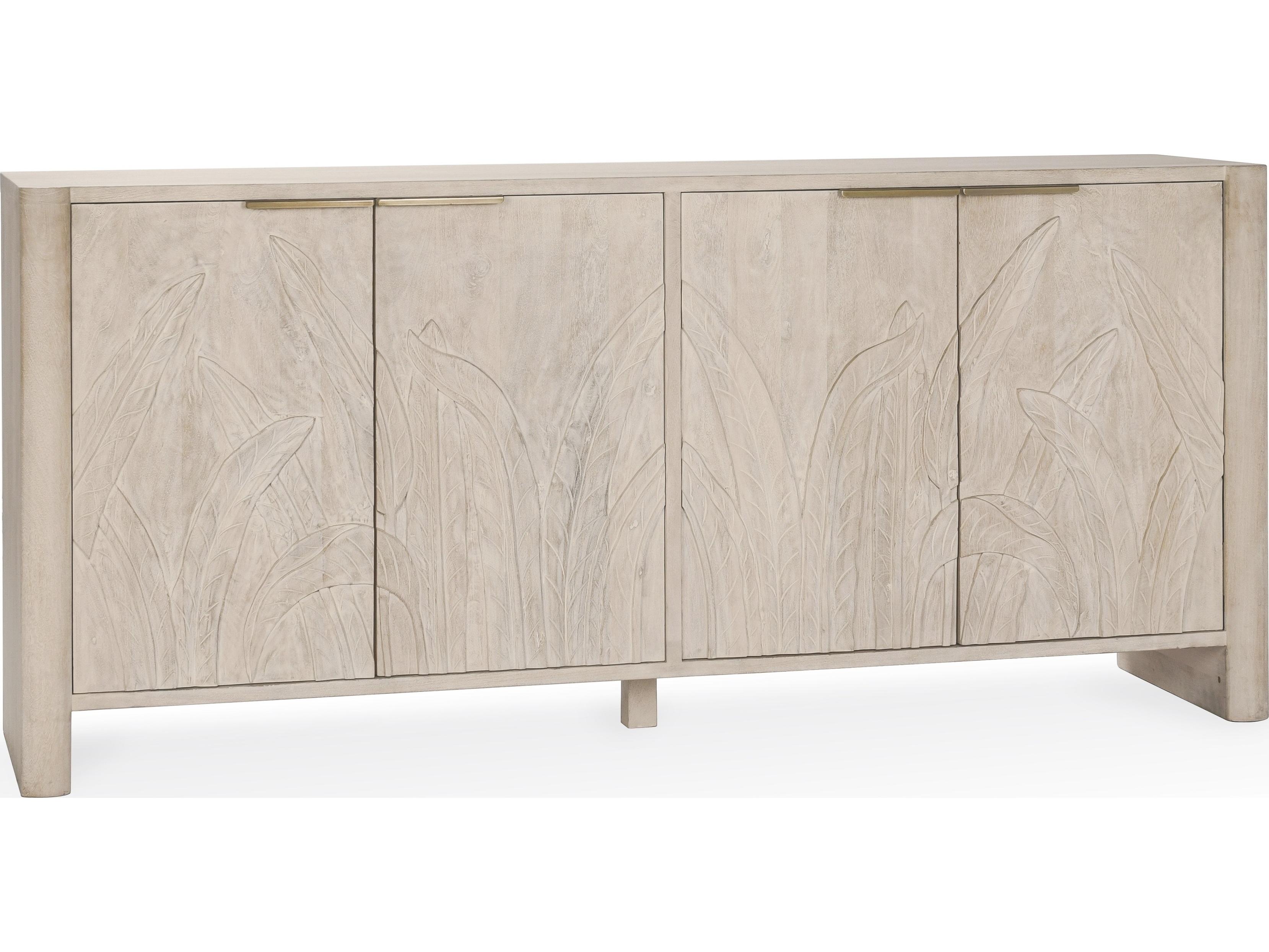 Classic Home Ledro 82" Mango Wood White Wash Sideboard