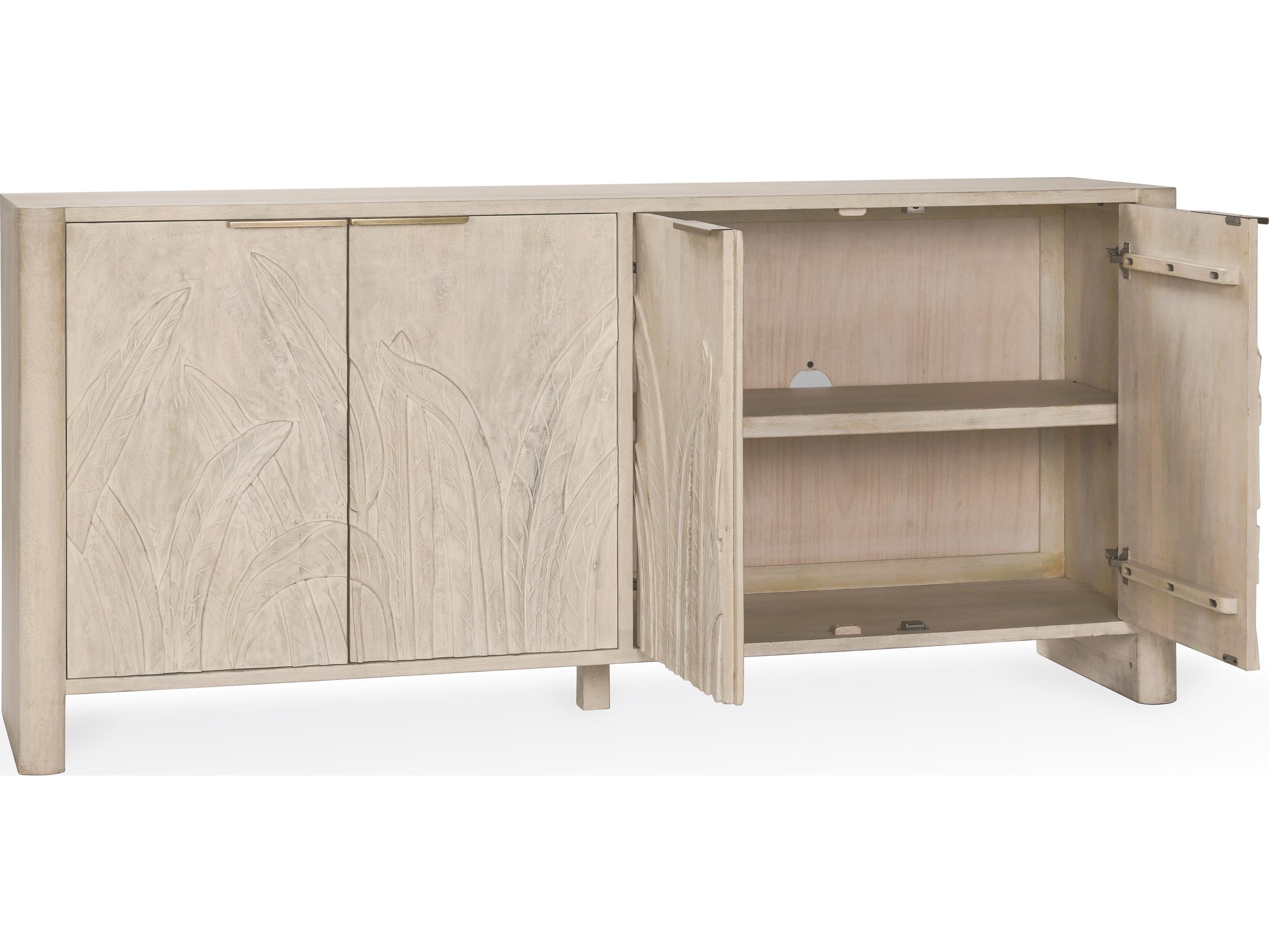 Classic Home Ledro 82" Mango Wood White Wash Sideboard