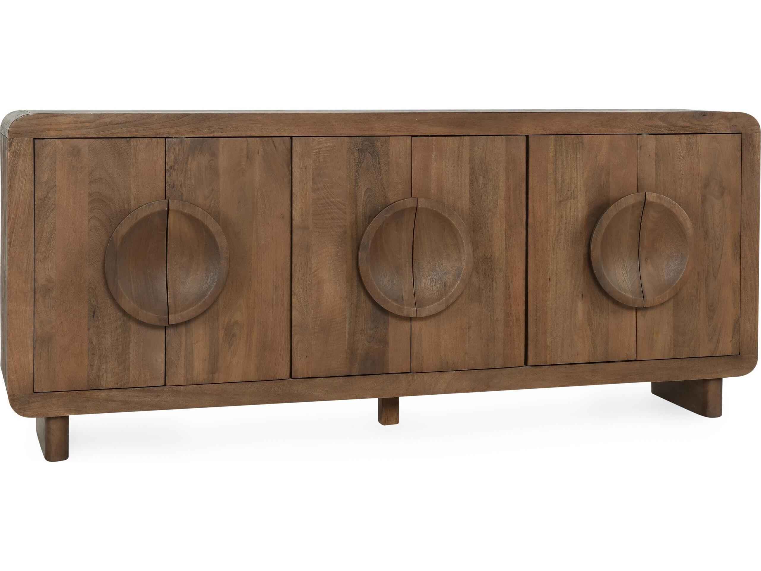 Classic Home Vally 85" Mango Wood Natural Sideboard