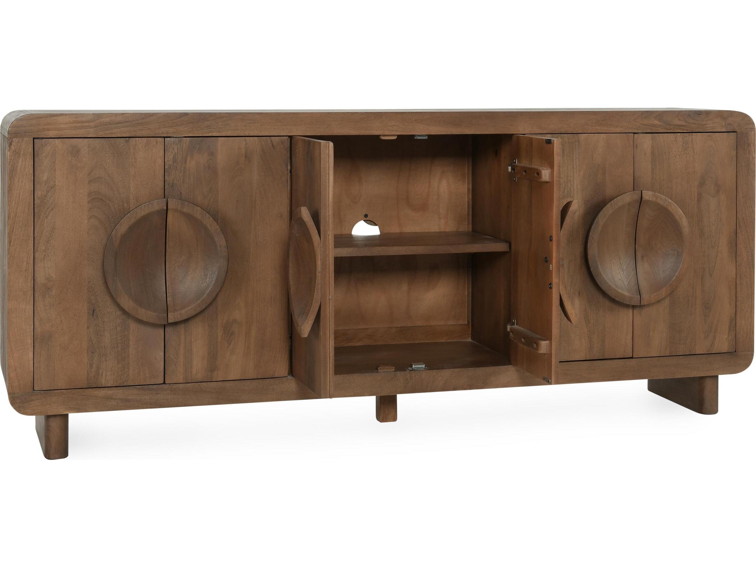 Classic Home Vally 85" Mango Wood Natural Sideboard