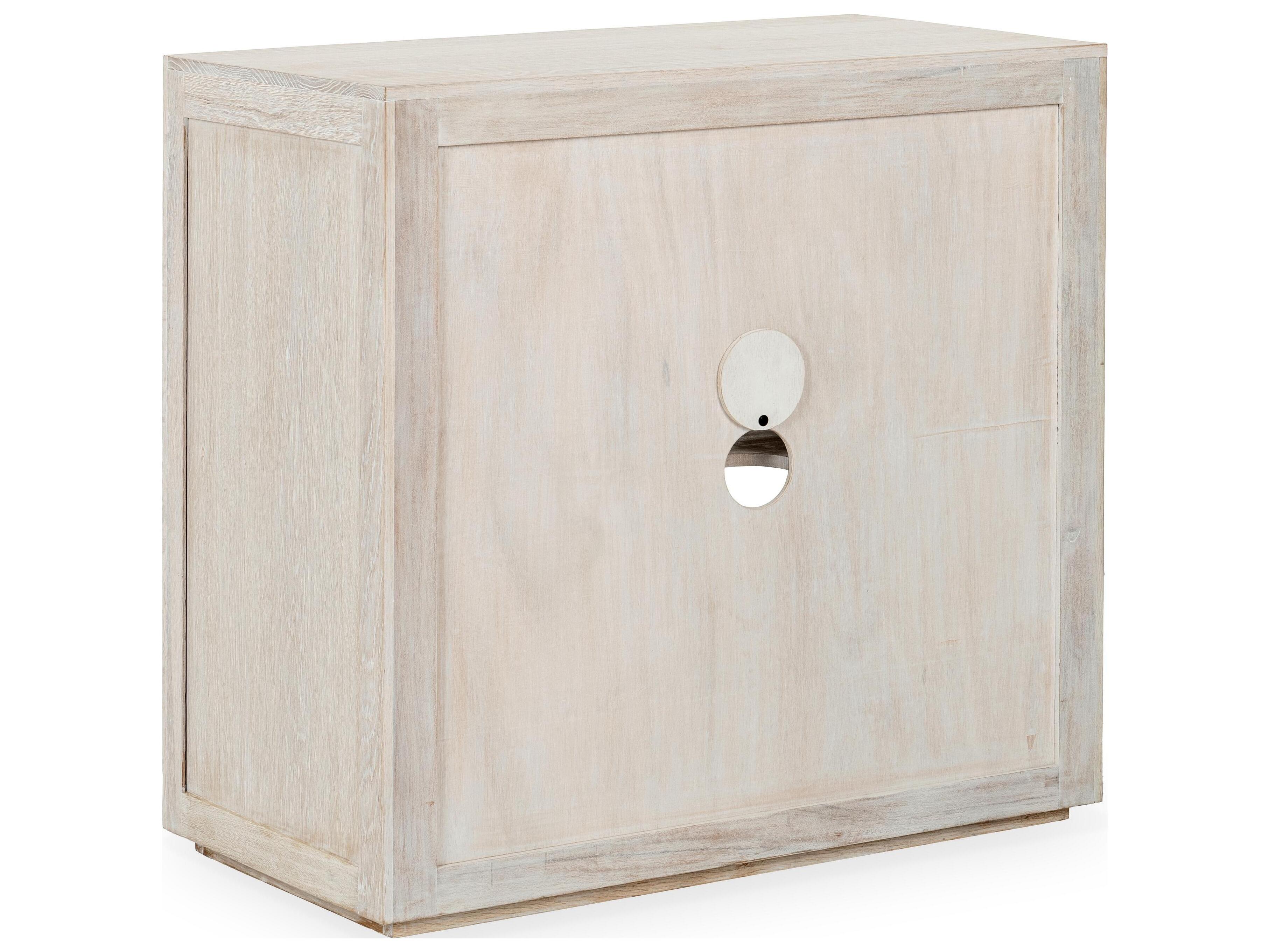 Classic Home Bradley White Wash Oak Wood Accent Chest