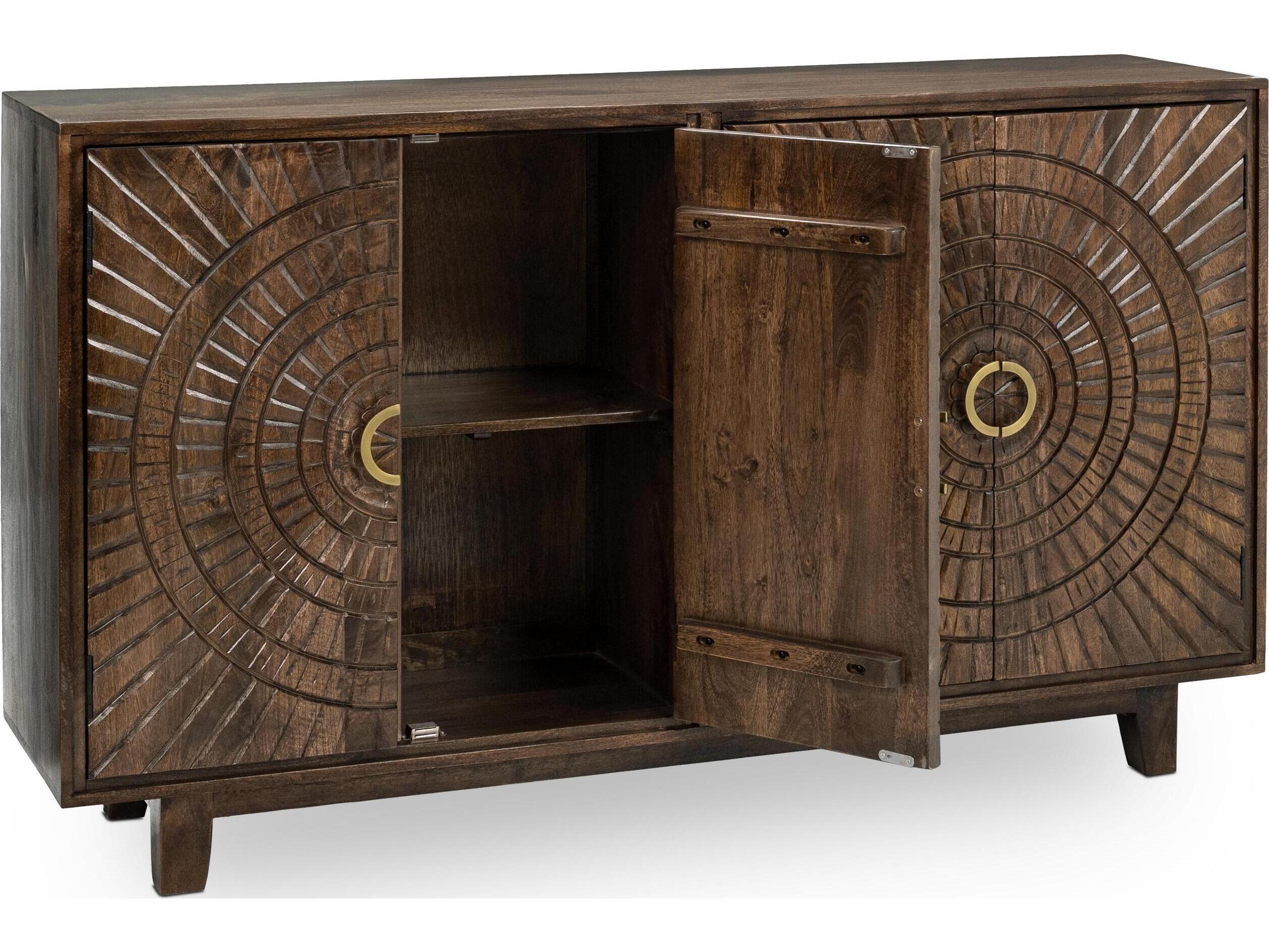 Classic Home Vivienne 65" Mango Wood Brown Sideboard