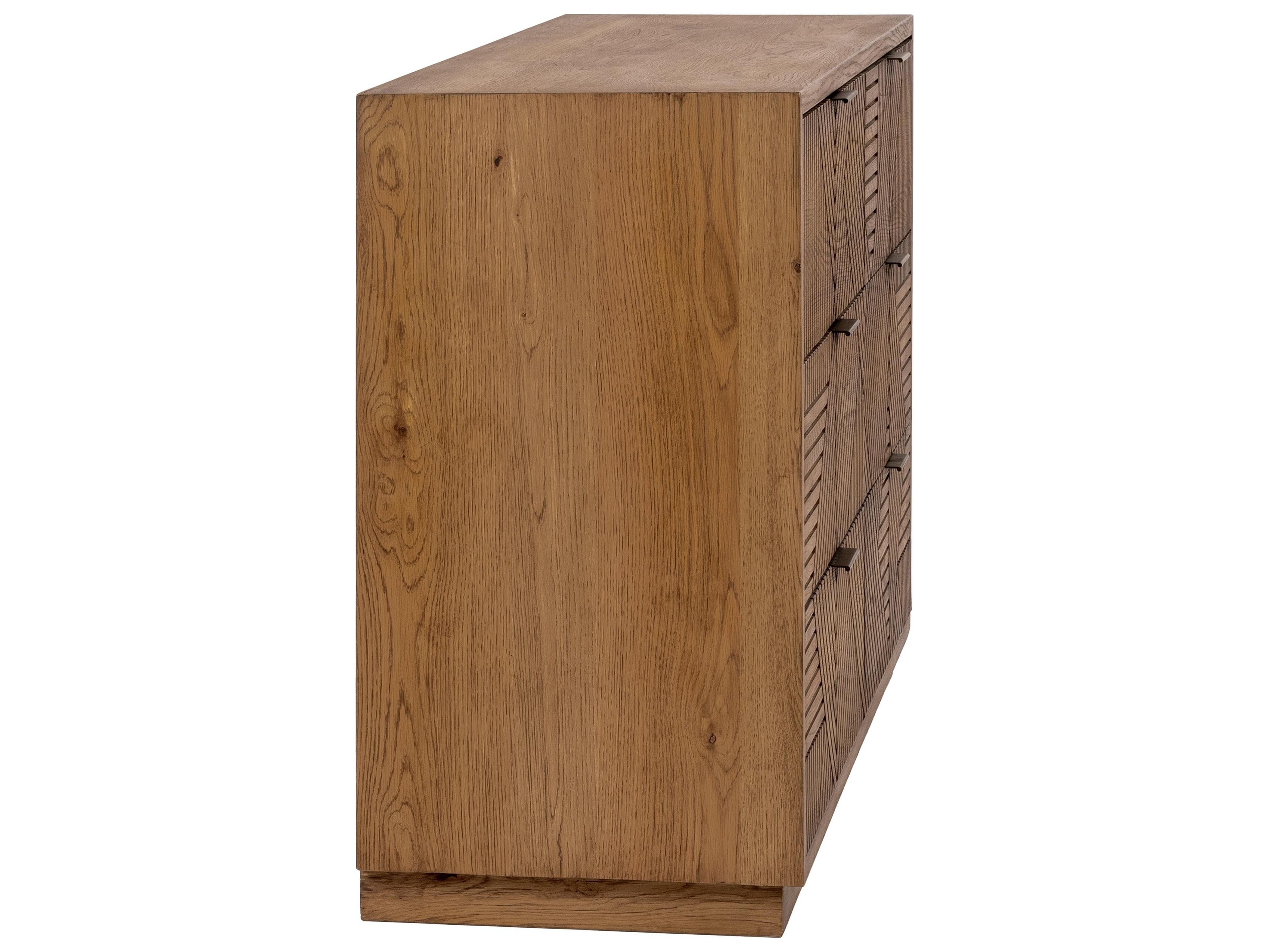 Classic Home Santa Clara 6-Drawers Brown Oak Wood Double Dresser