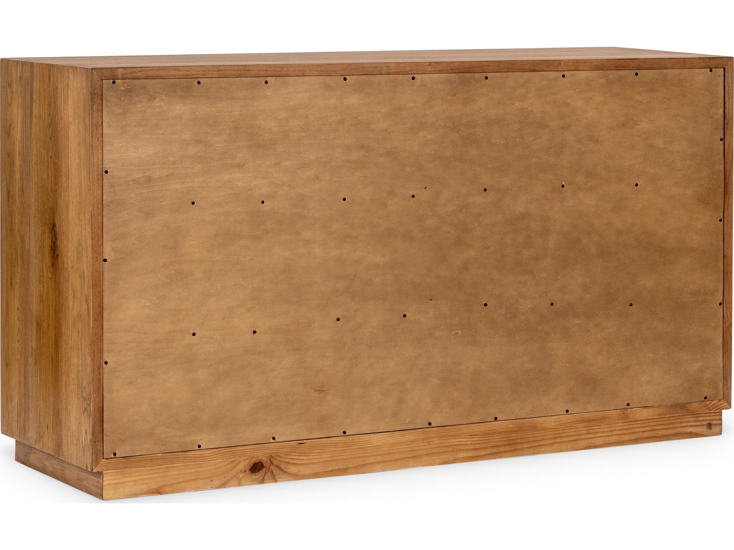 Classic Home Santa Clara 6-Drawers Brown Oak Wood Double Dresser