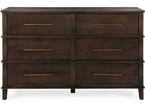 Classic Home Westlake 6-Drawers Brown Mango Wood Double Dresser