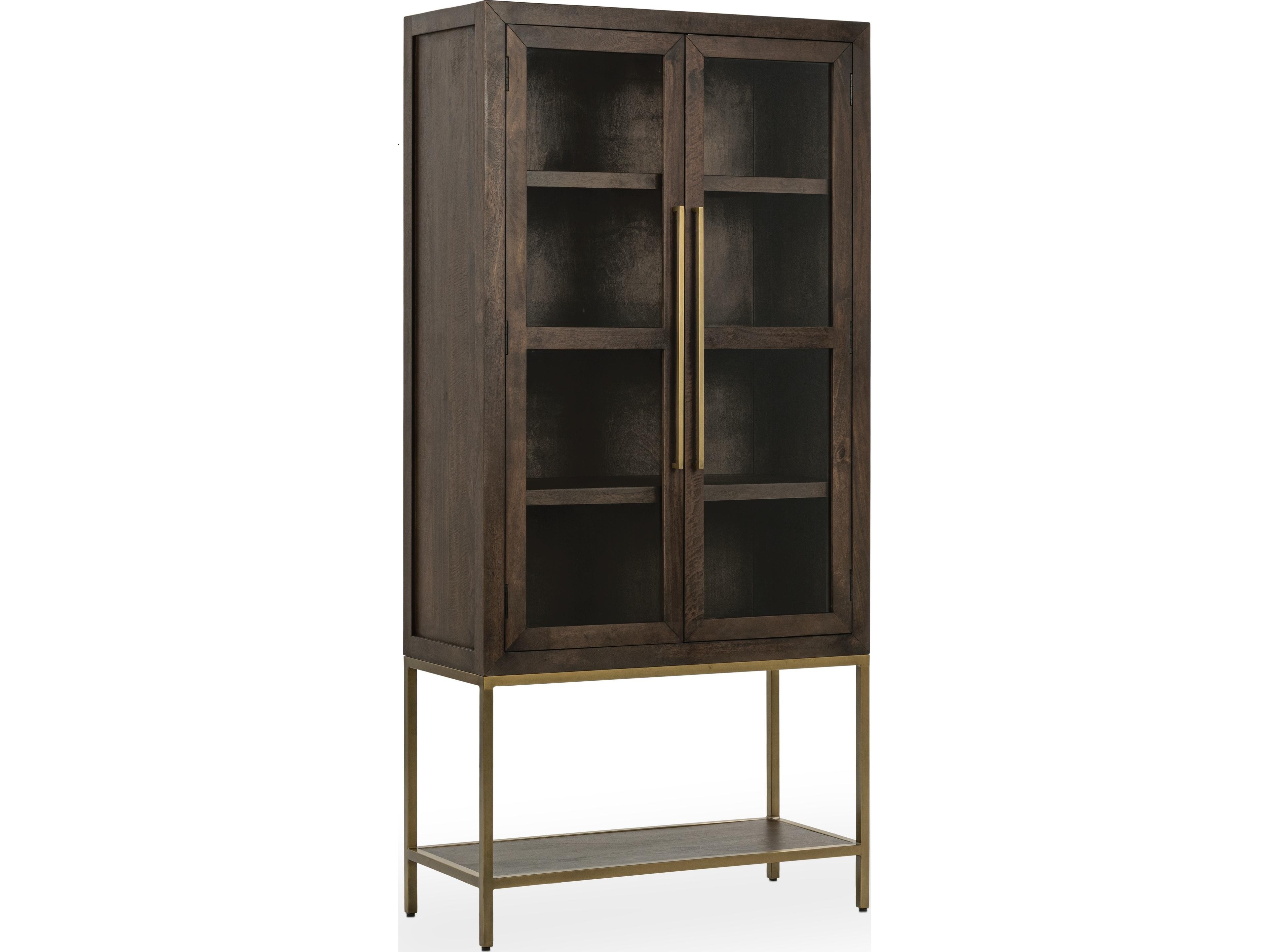 Classic Home Freemont Mango Wood Kona Brown Display Cabinet