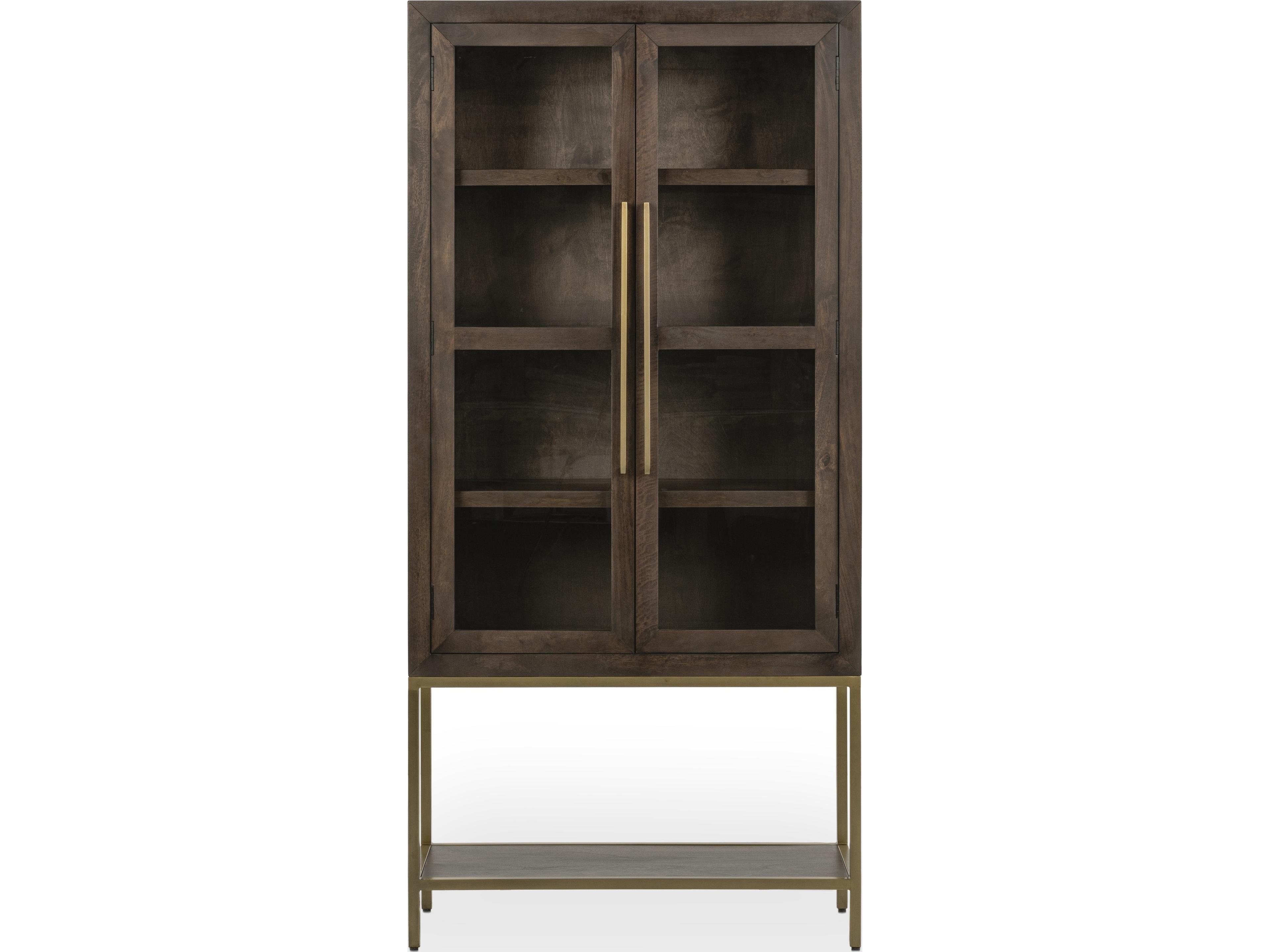 Classic Home Freemont Mango Wood Kona Brown Display Cabinet