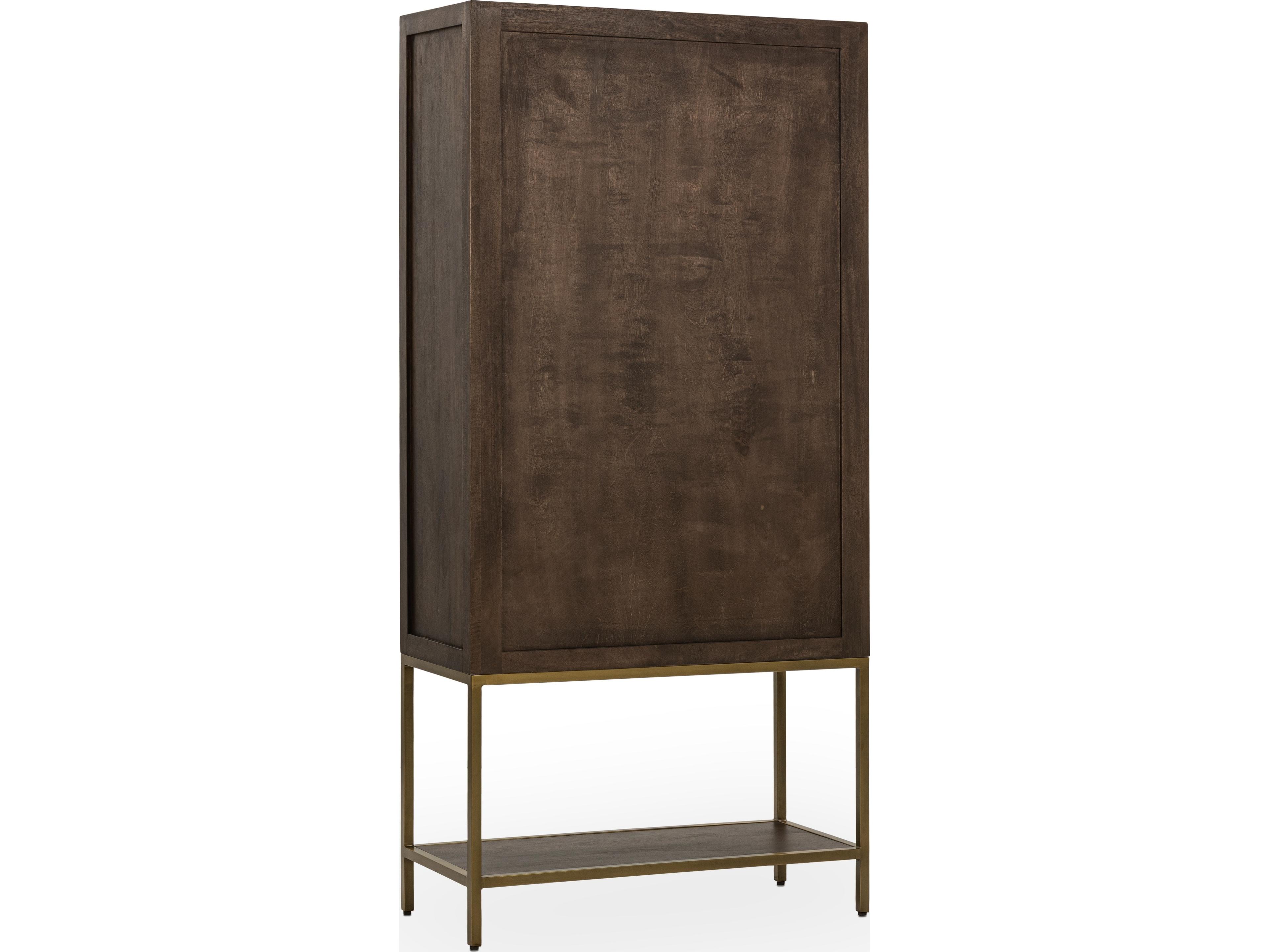 Classic Home Freemont Mango Wood Kona Brown Display Cabinet