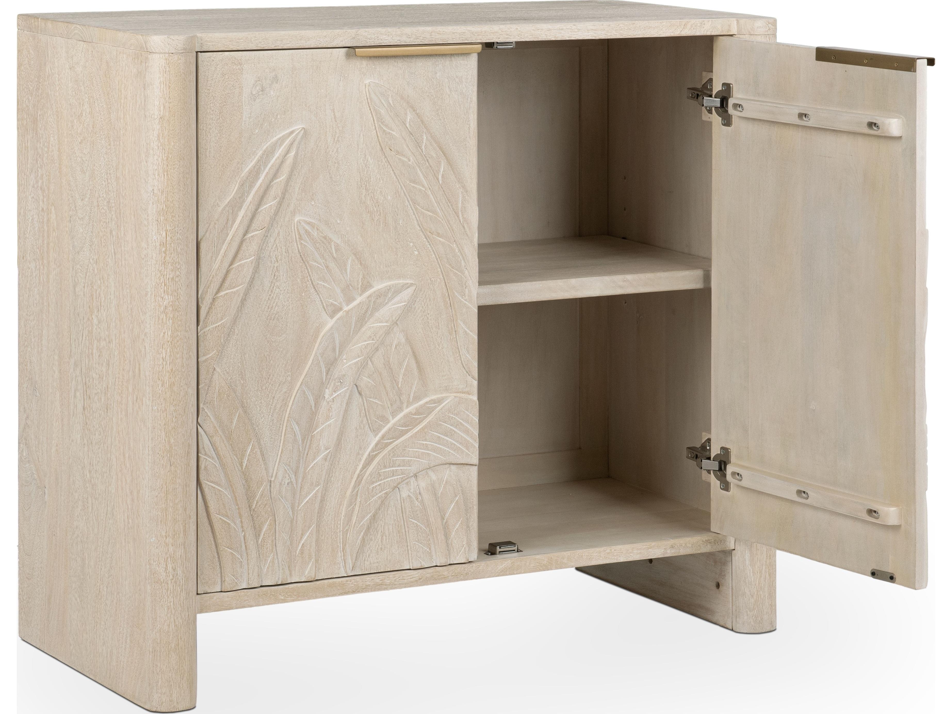 Classic Home Ledro Cream Beige Mango Wood Accent Chest