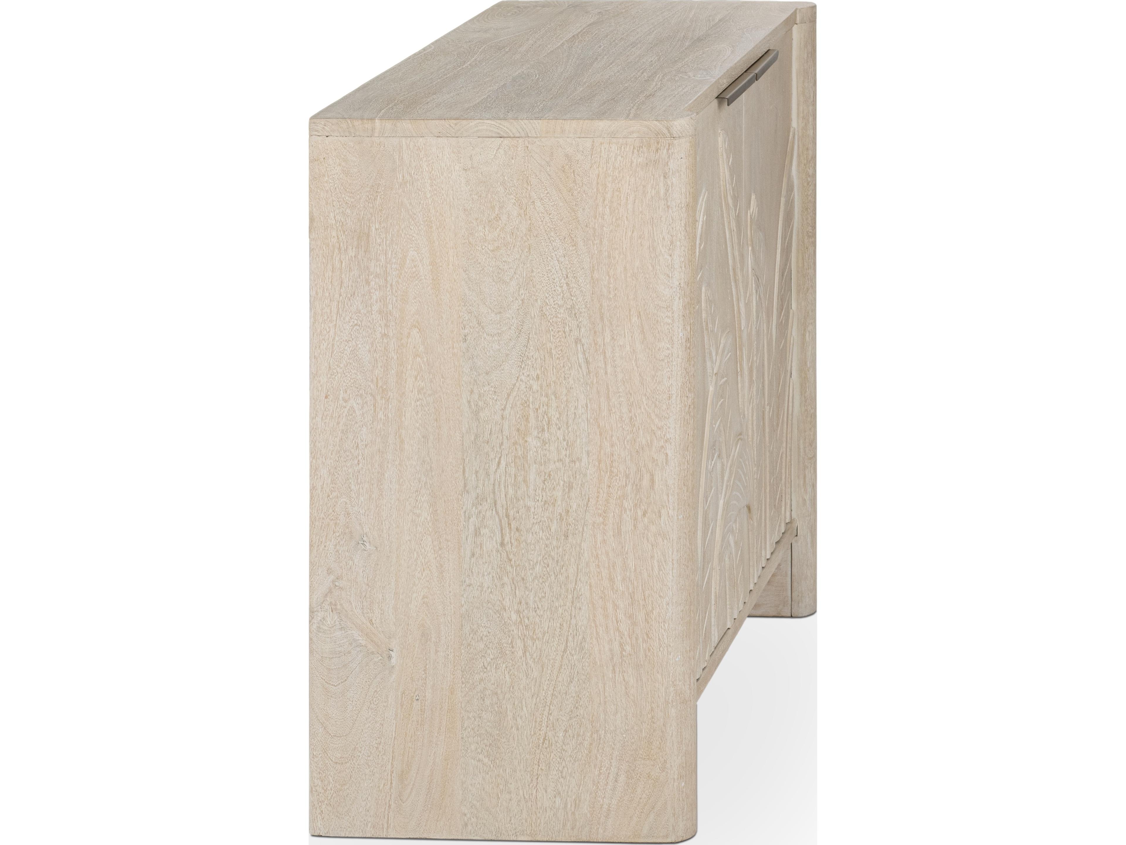 Classic Home Ledro Cream Beige Mango Wood Accent Chest