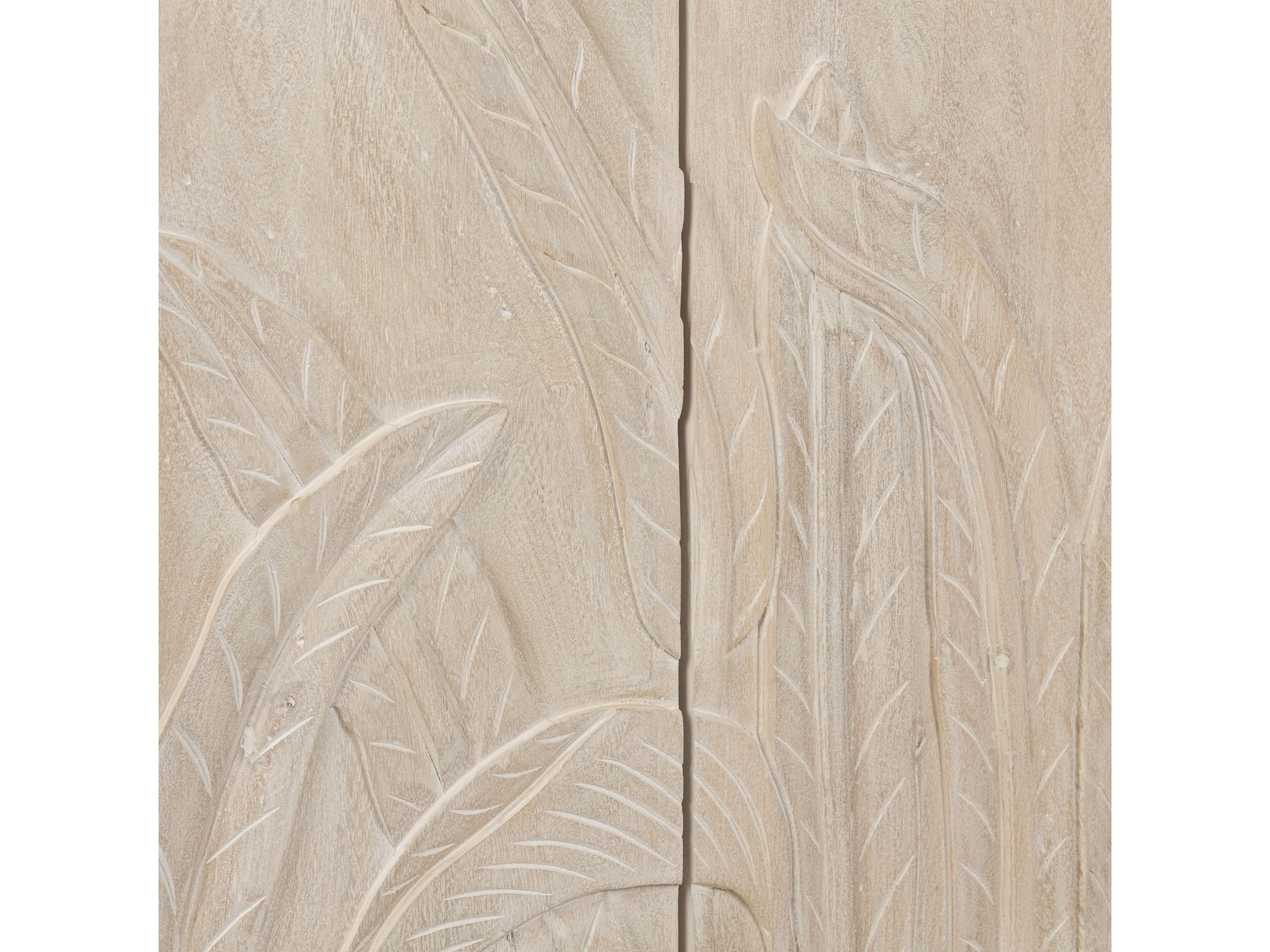 Classic Home Ledro Cream Beige Mango Wood Accent Chest