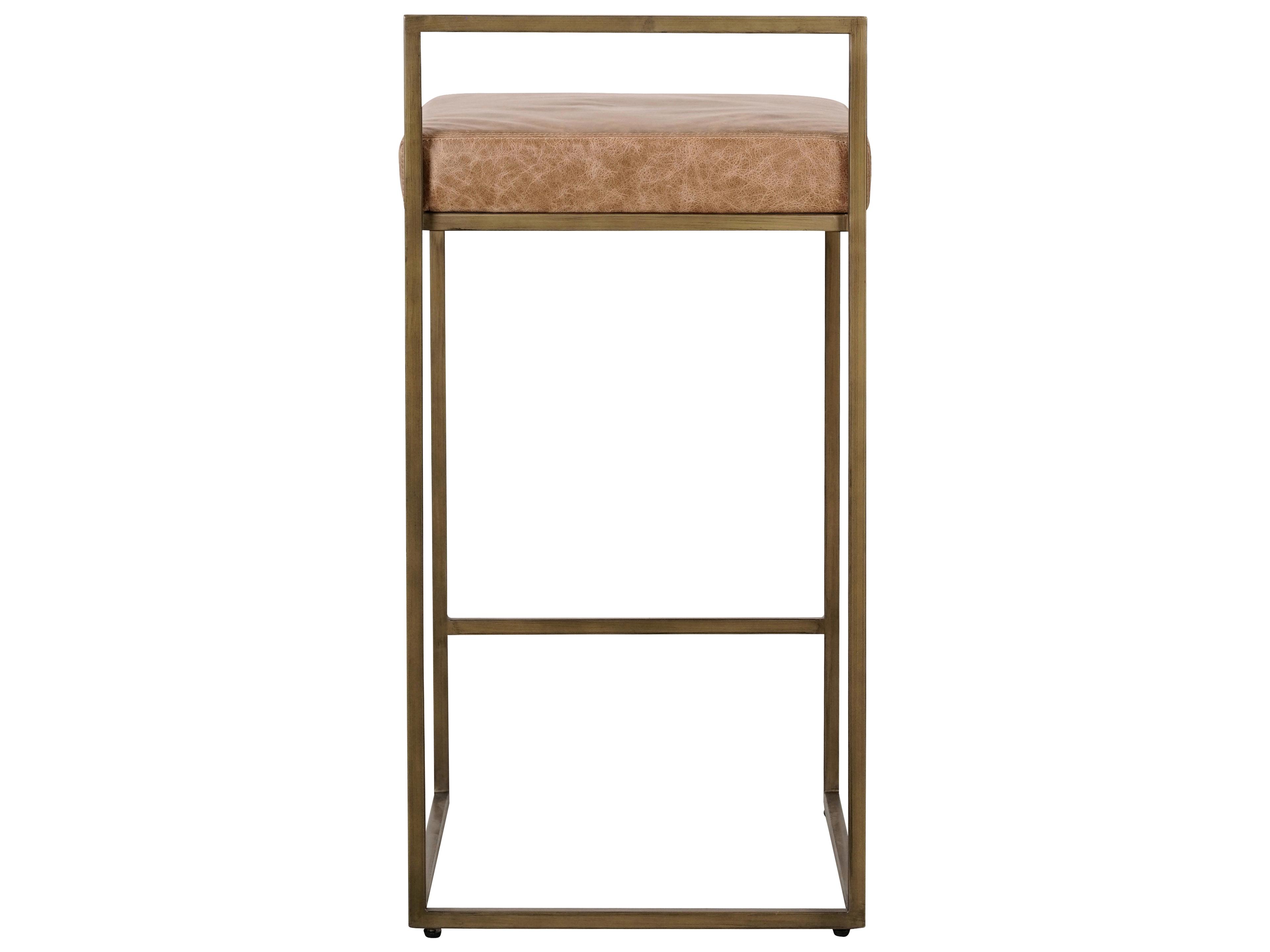 Classic Home Belfort Chestnut Leather Bar Stool