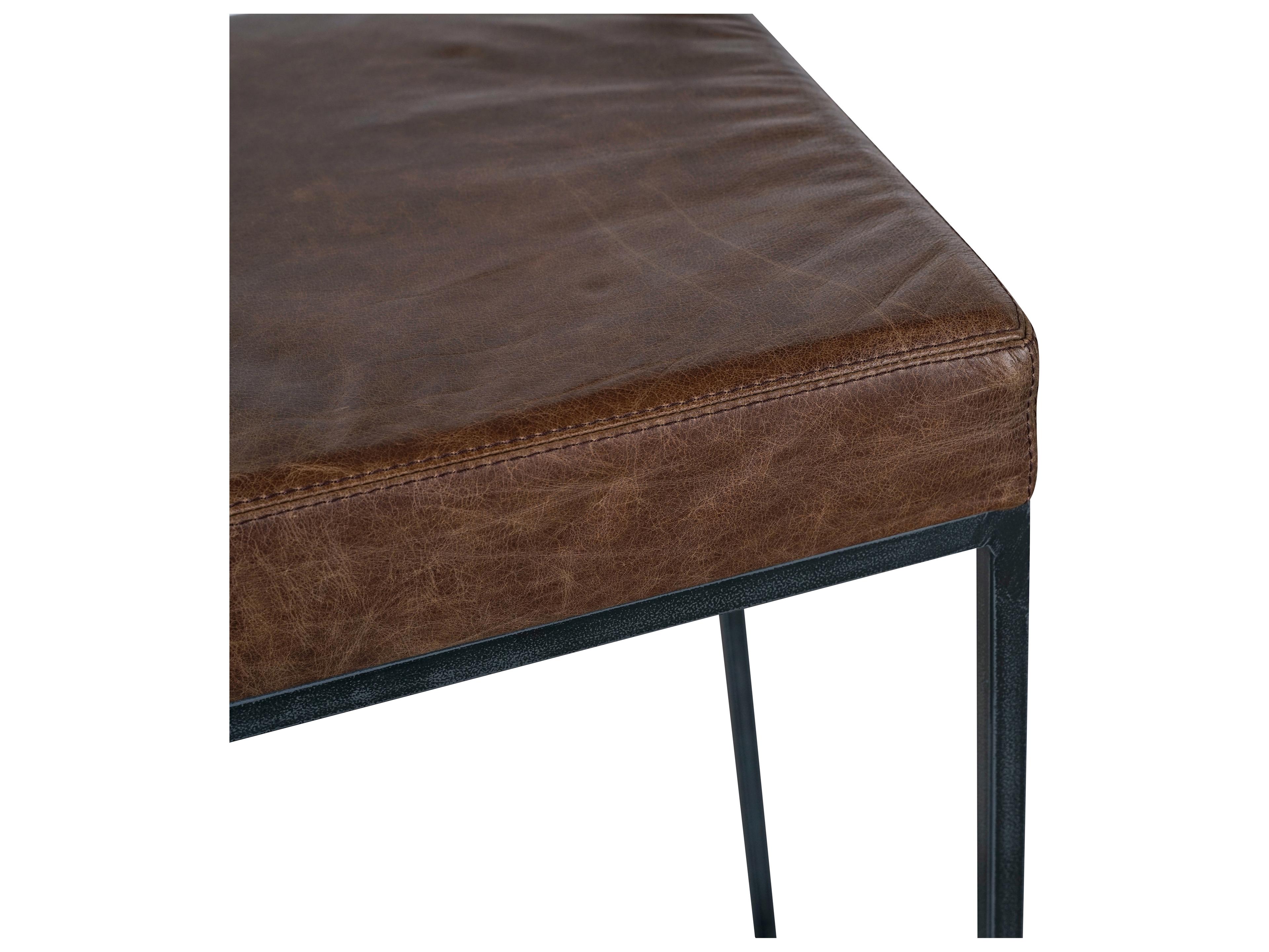 Classic Home Belfort Cocoa Leather Bar Stool