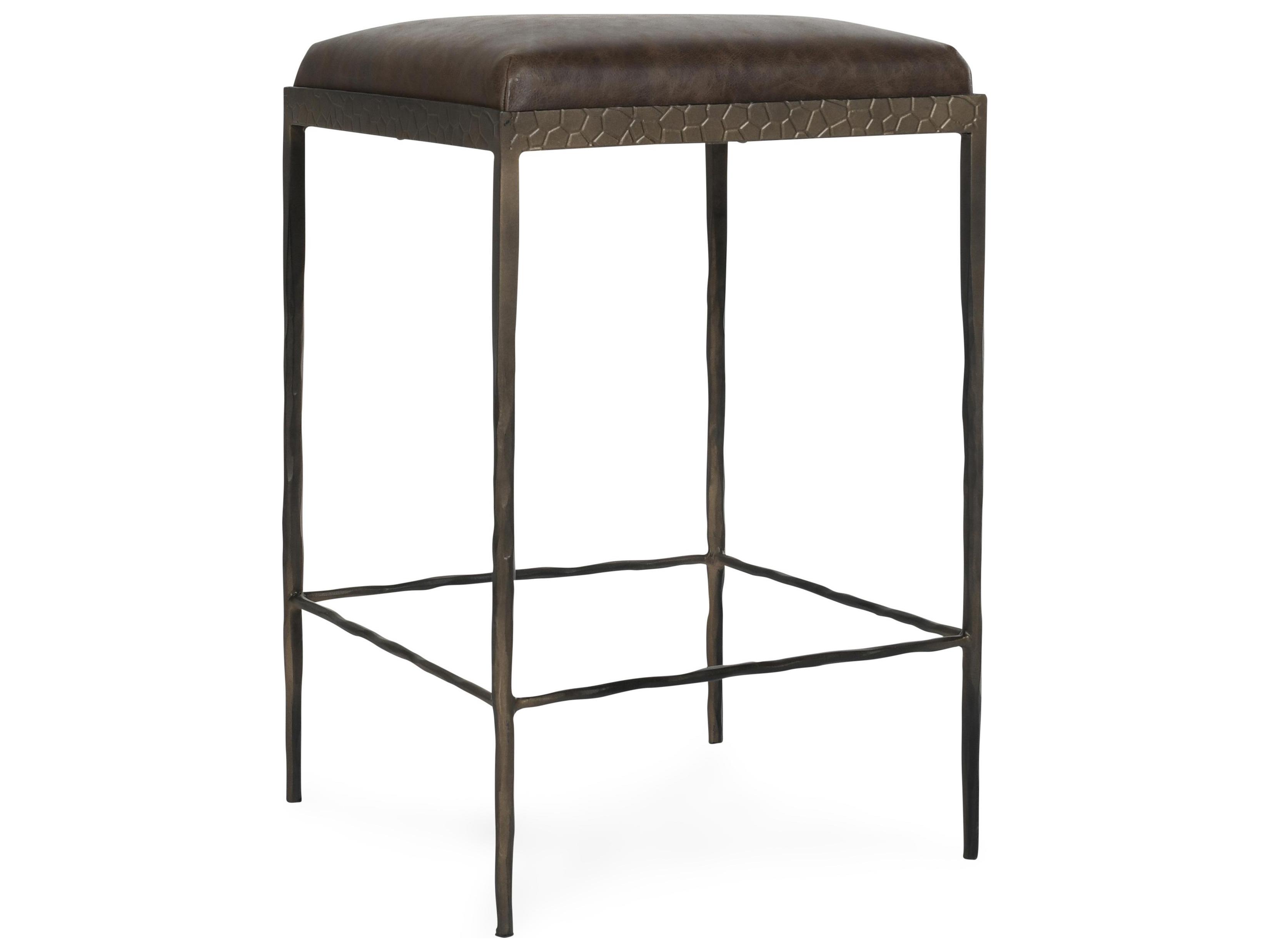 Classic Home Bose Cocoa Brown Leather Counter Stool
