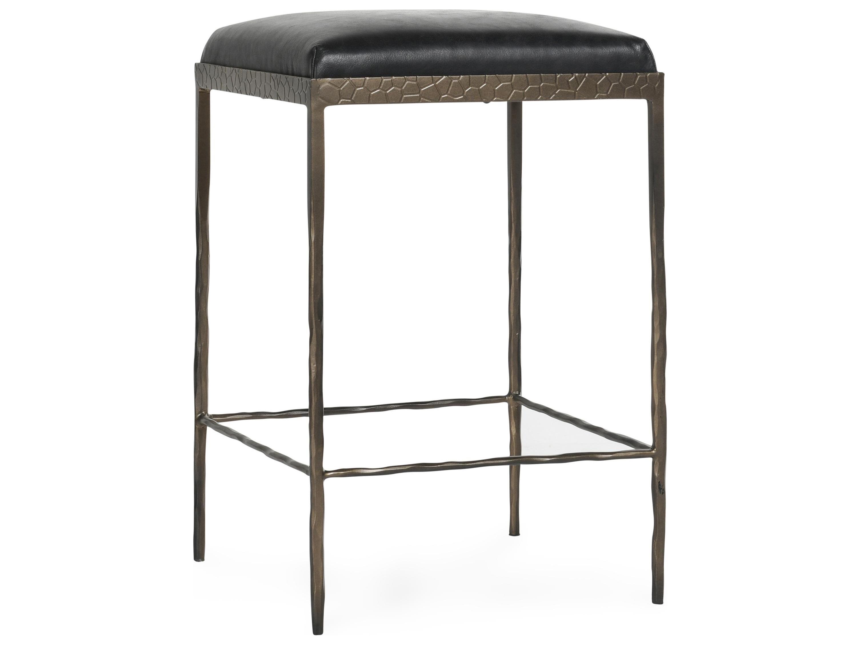 Classic Home Bose Black Leather Counter Stool