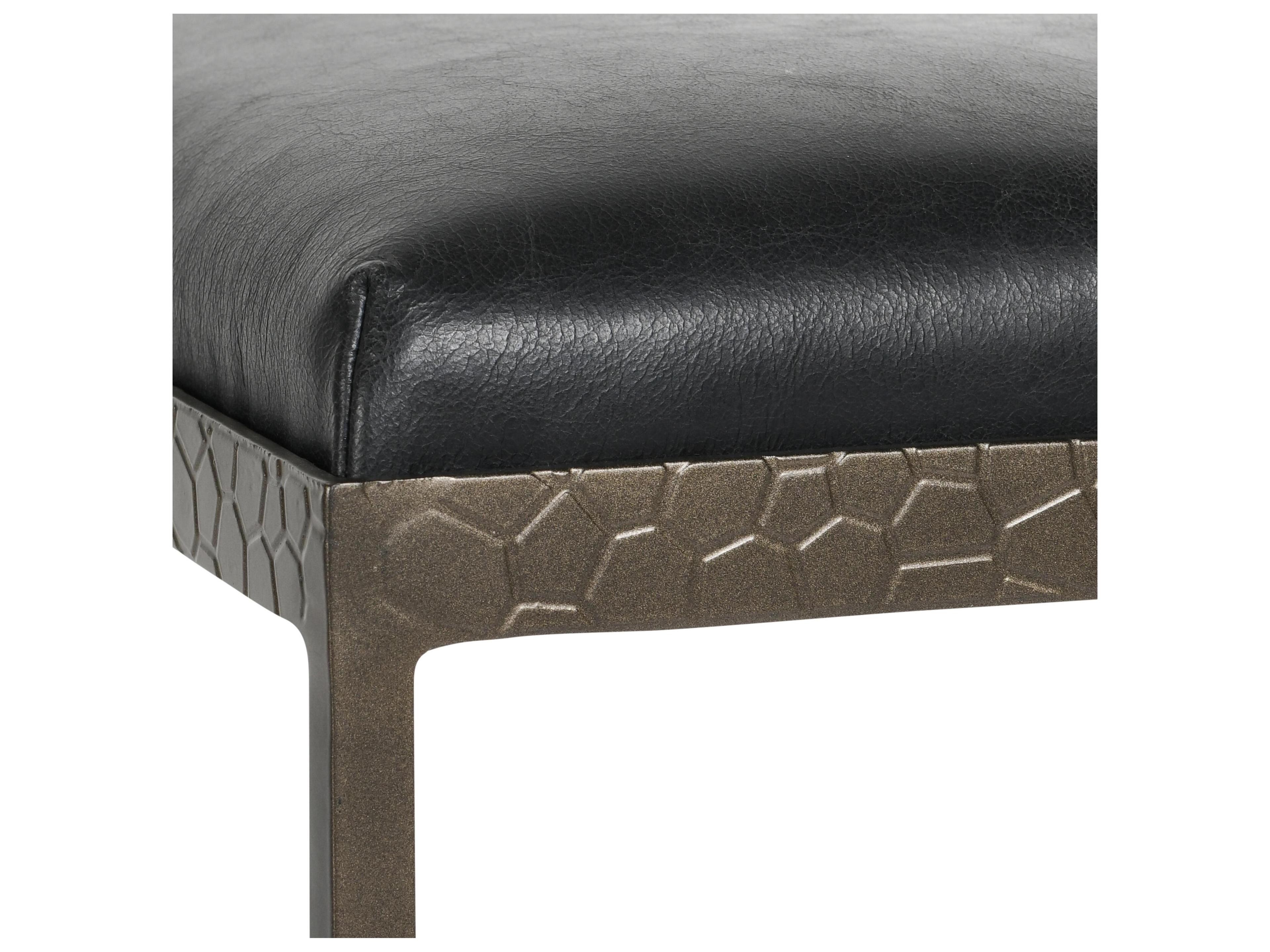 Classic Home Bose Black Leather Counter Stool