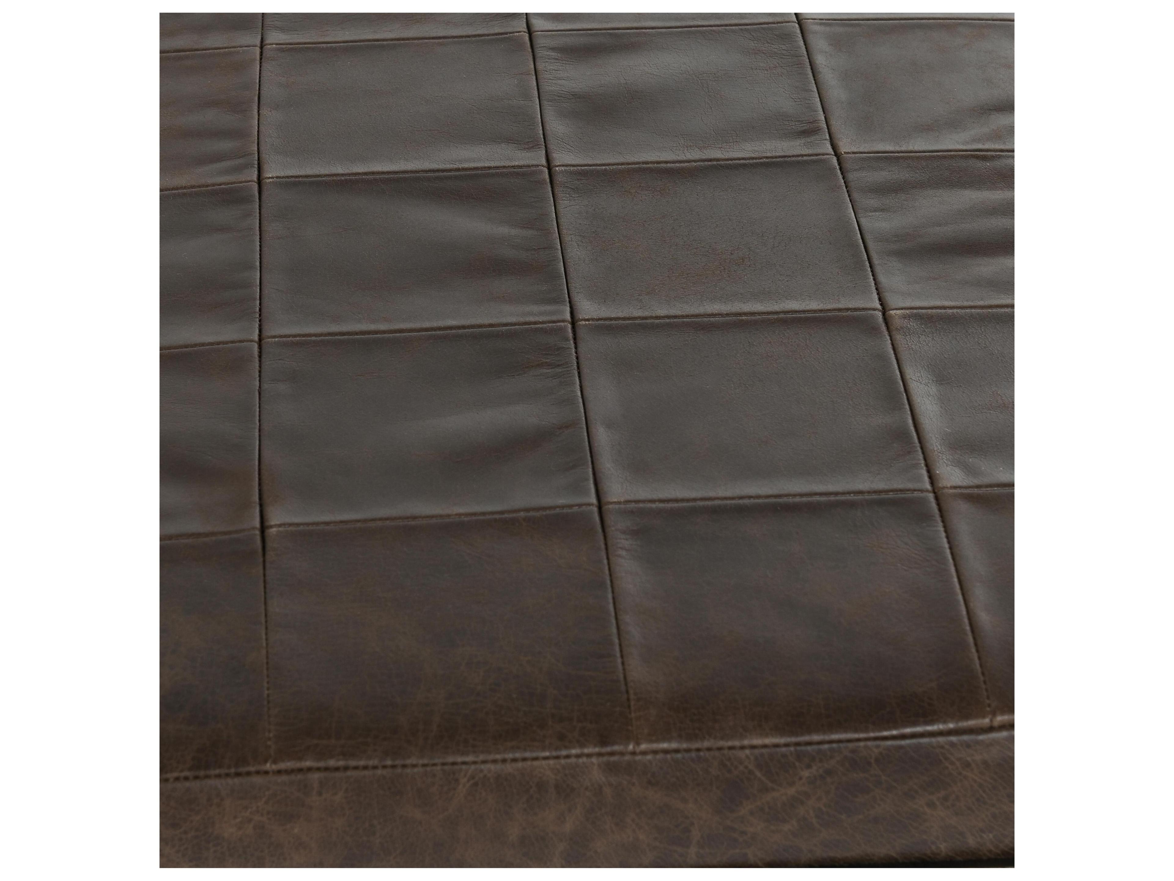 Classic Home Malo Cocoa Brown Leather Accent Bench