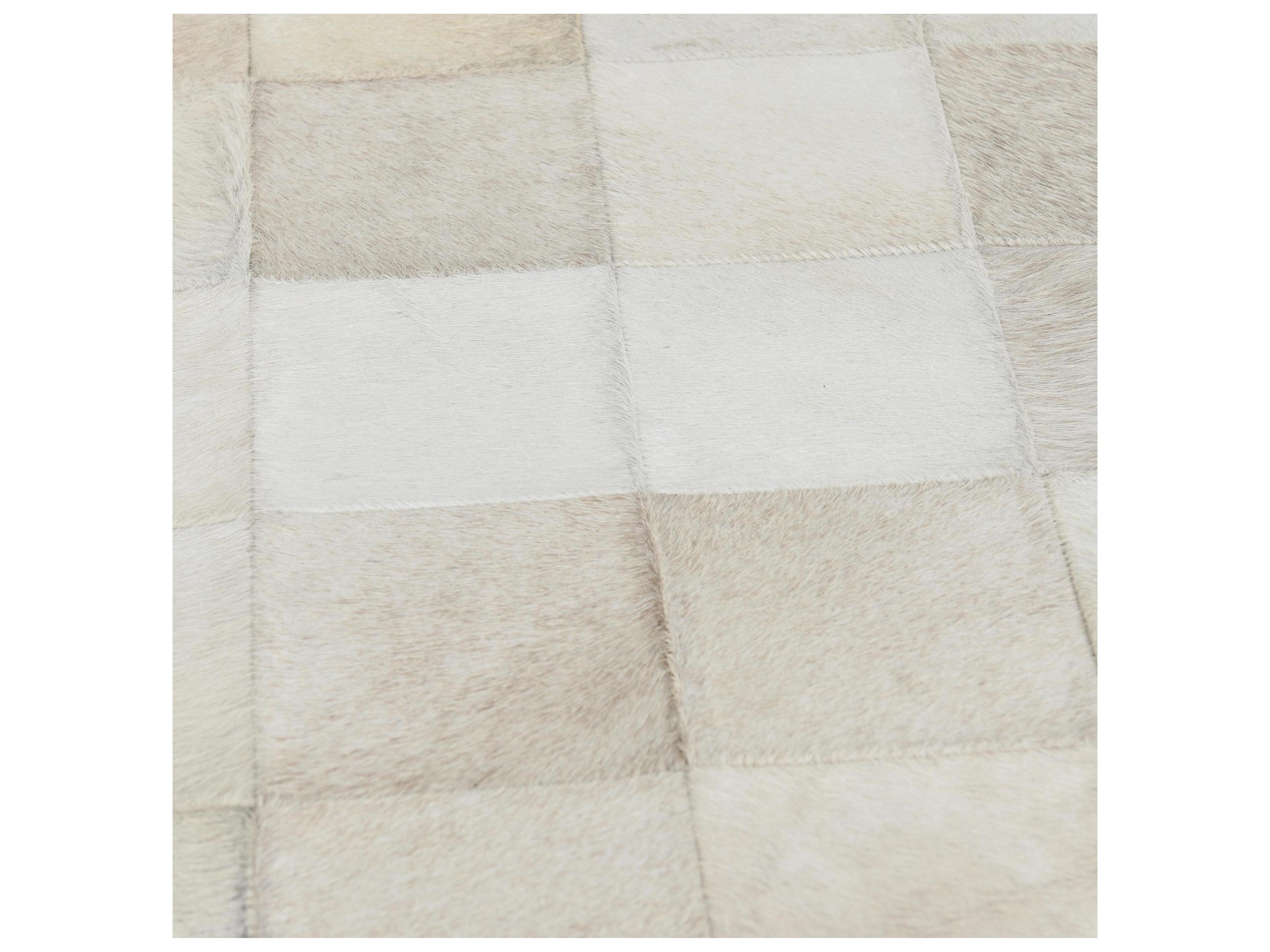 Classic Home Achen Beach Ivory Beige Fur Accent Bench