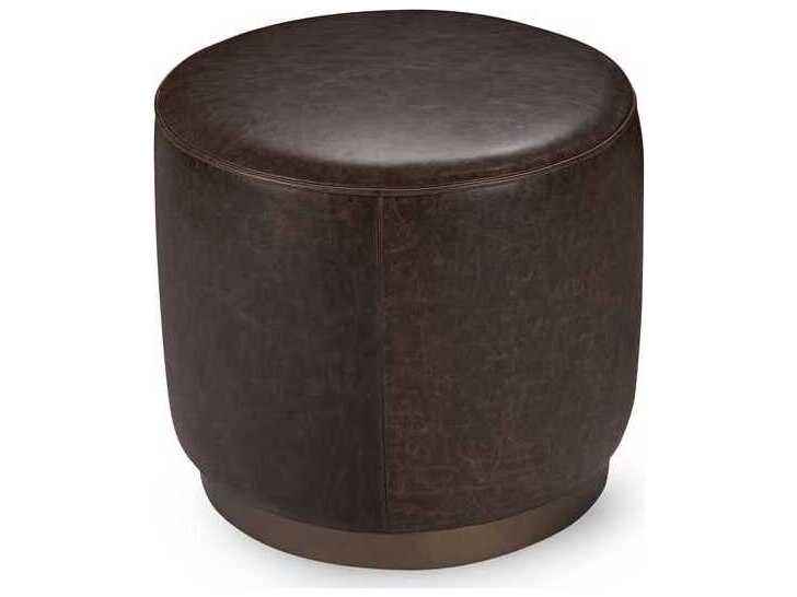 Classic Home Clair Round Leather End Table