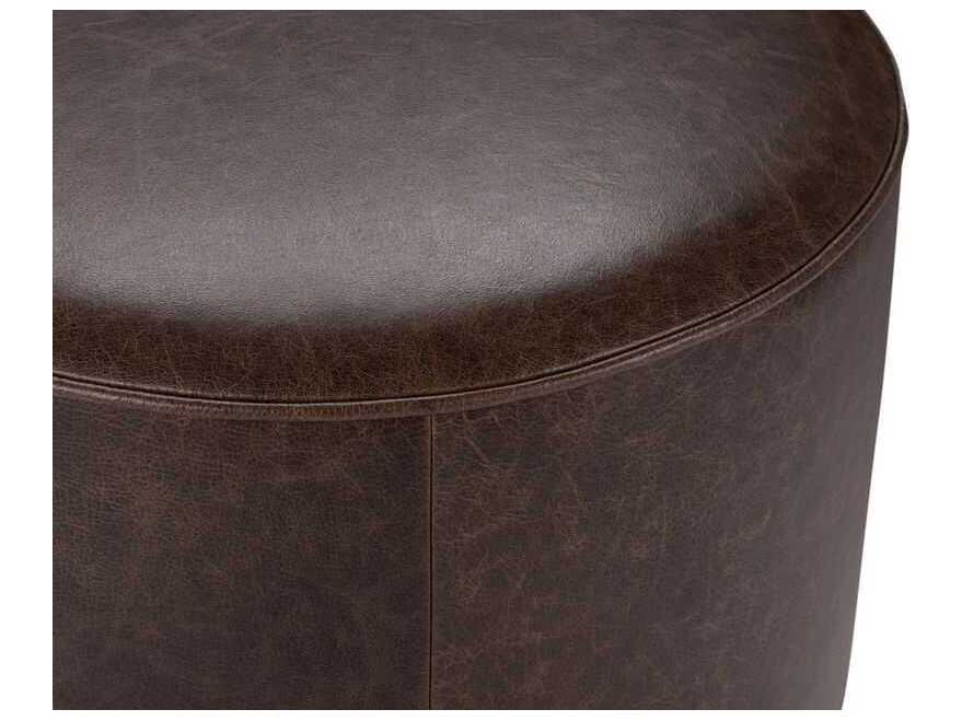 Classic Home Clair Round Leather End Table