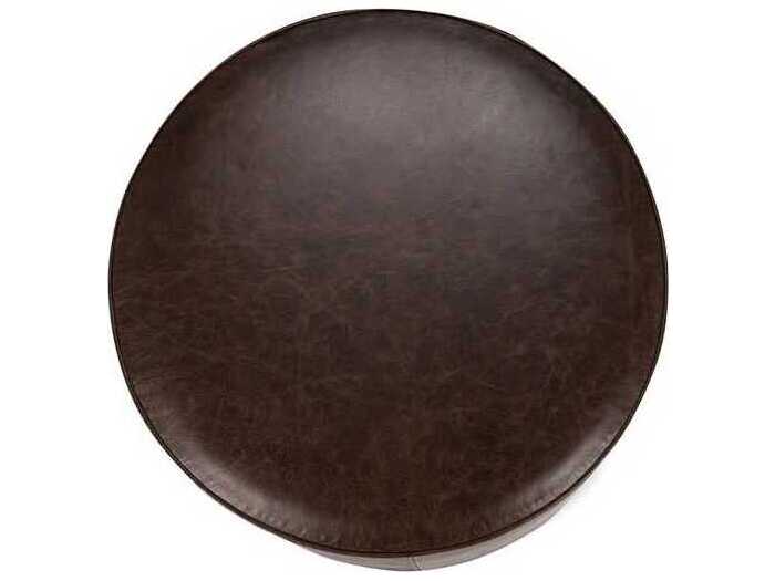 Classic Home Clair Round Leather End Table