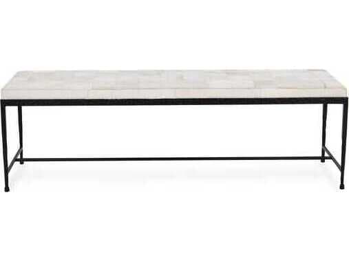 Classic Home Achen White Fur Accent Bench