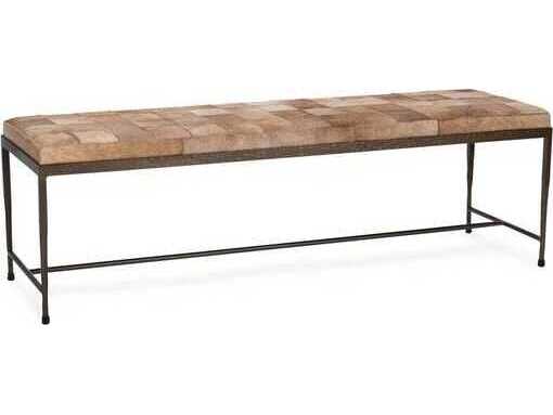 Classic Home Achen Brown Fur Accent Bench