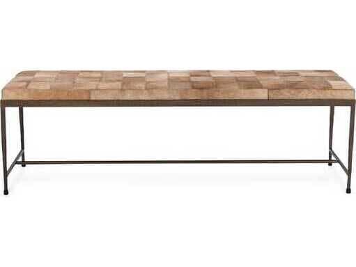 Classic Home Achen Brown Fur Accent Bench