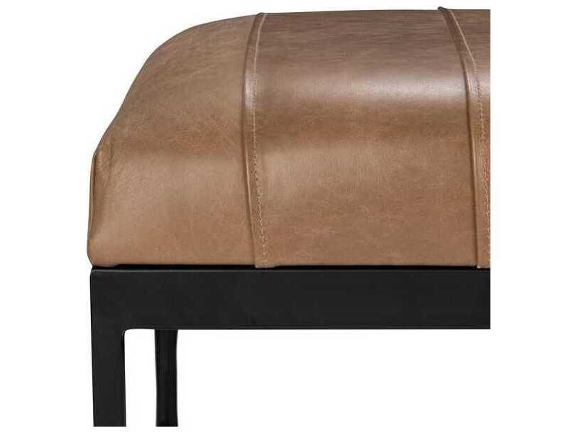 Classic Home Madeleine Brown Leather Accent Bench