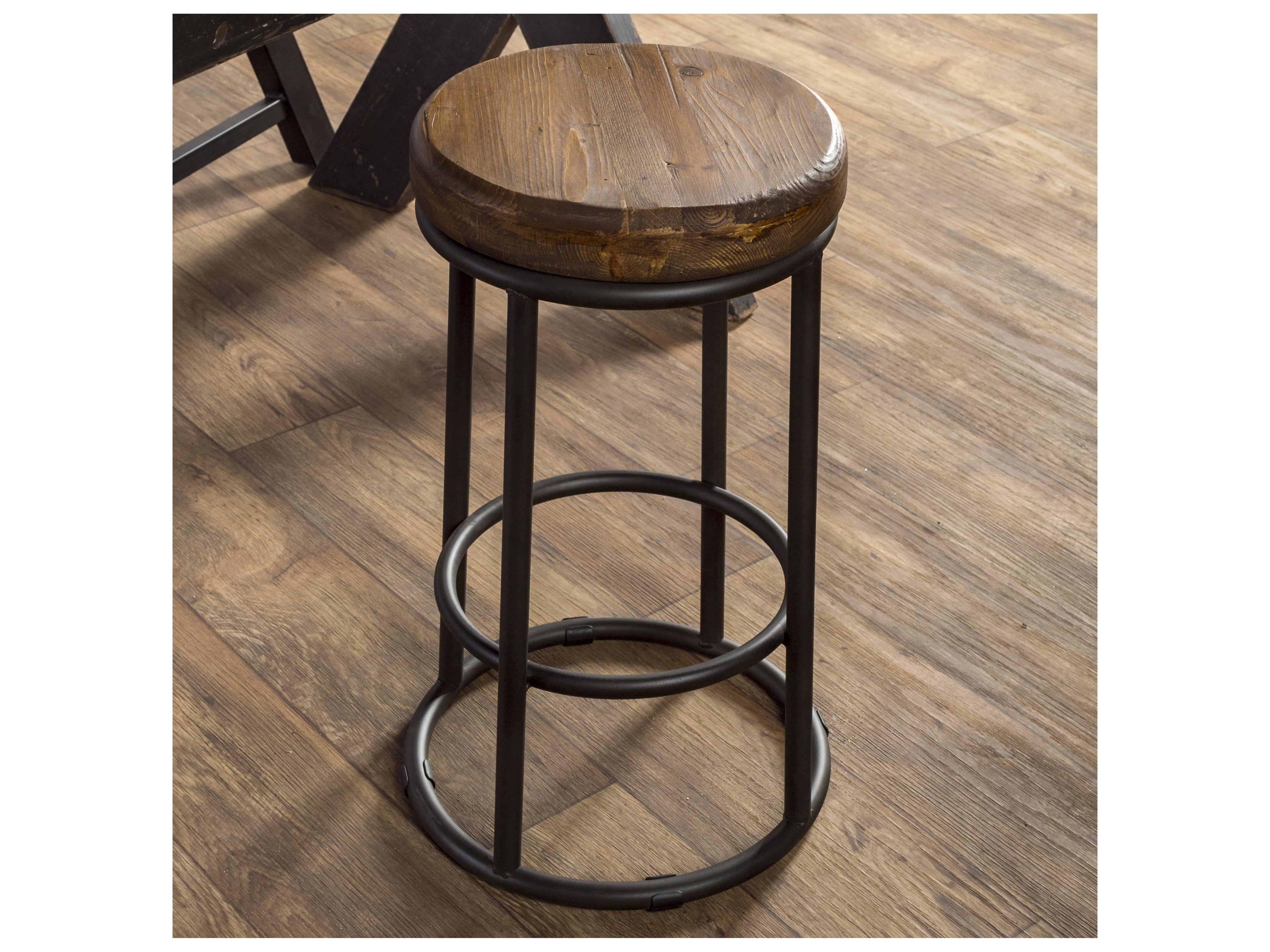 Classic Home Jaden Mahogany Brown Top Wood Bar Stool