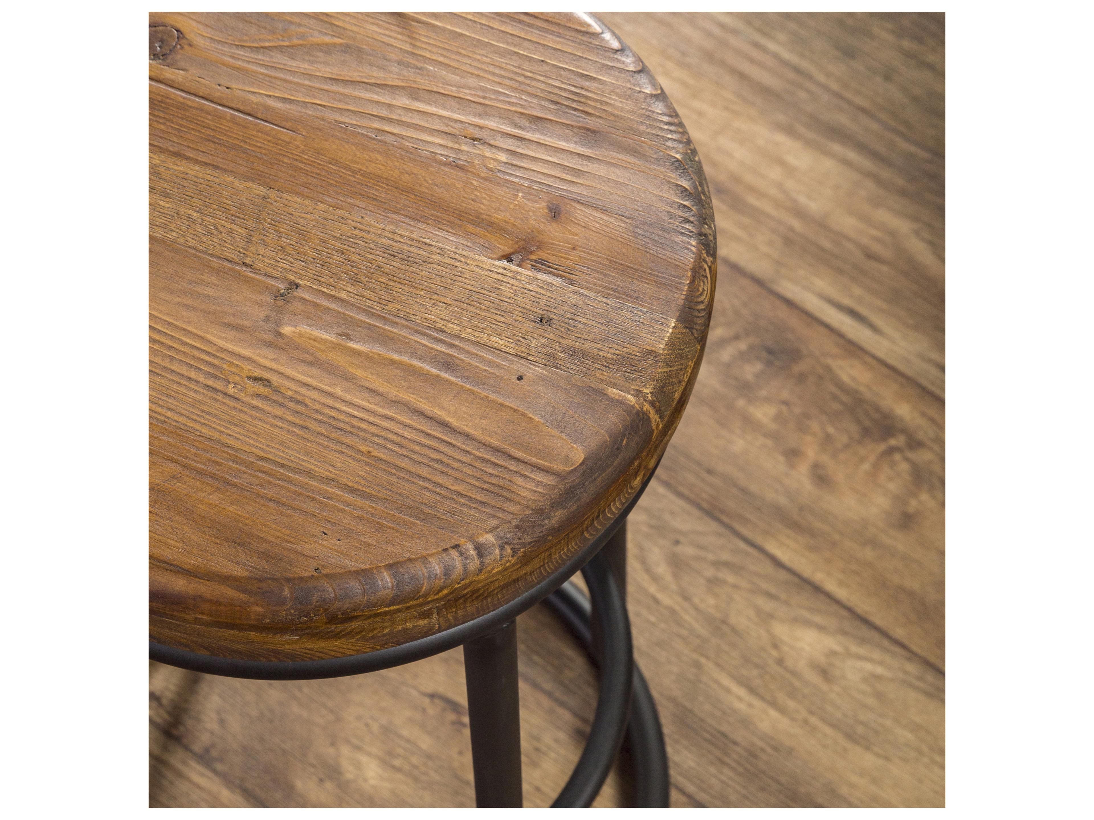 Classic Home Jaden Mahogany Brown Top Wood Bar Stool