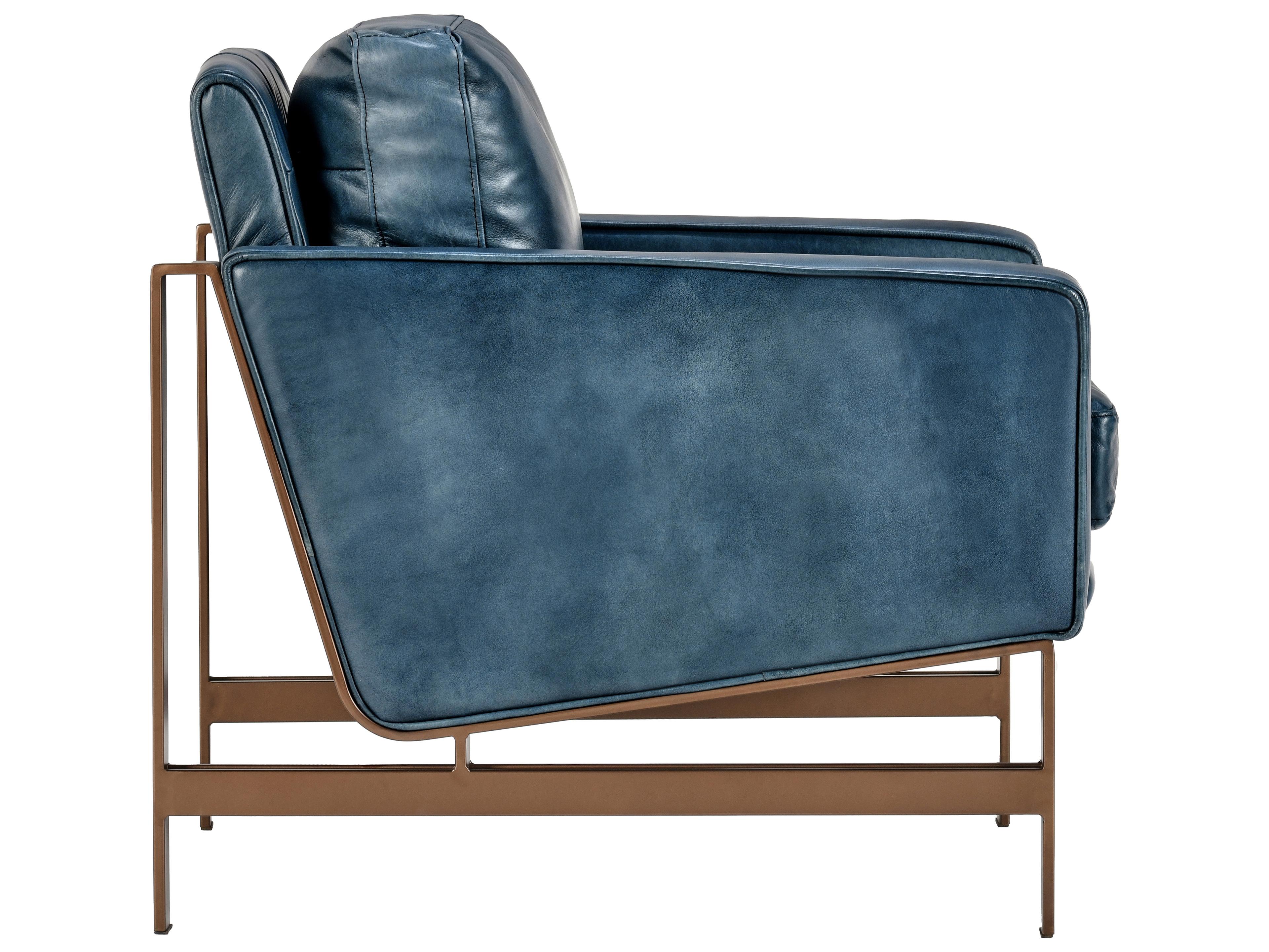 Classic Home Chazzie Blue Leather Club Chair