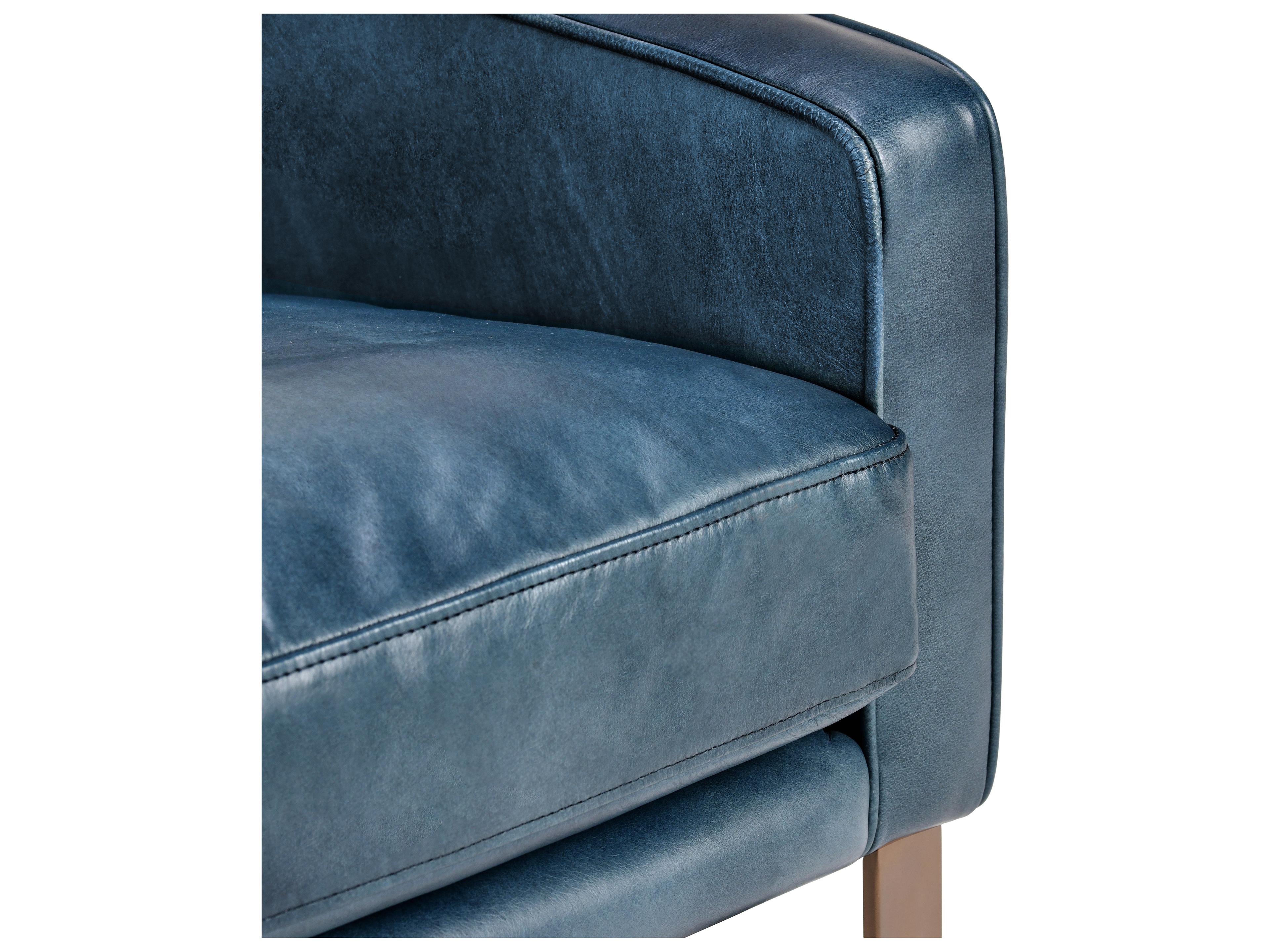 Classic Home Chazzie Blue Leather Club Chair