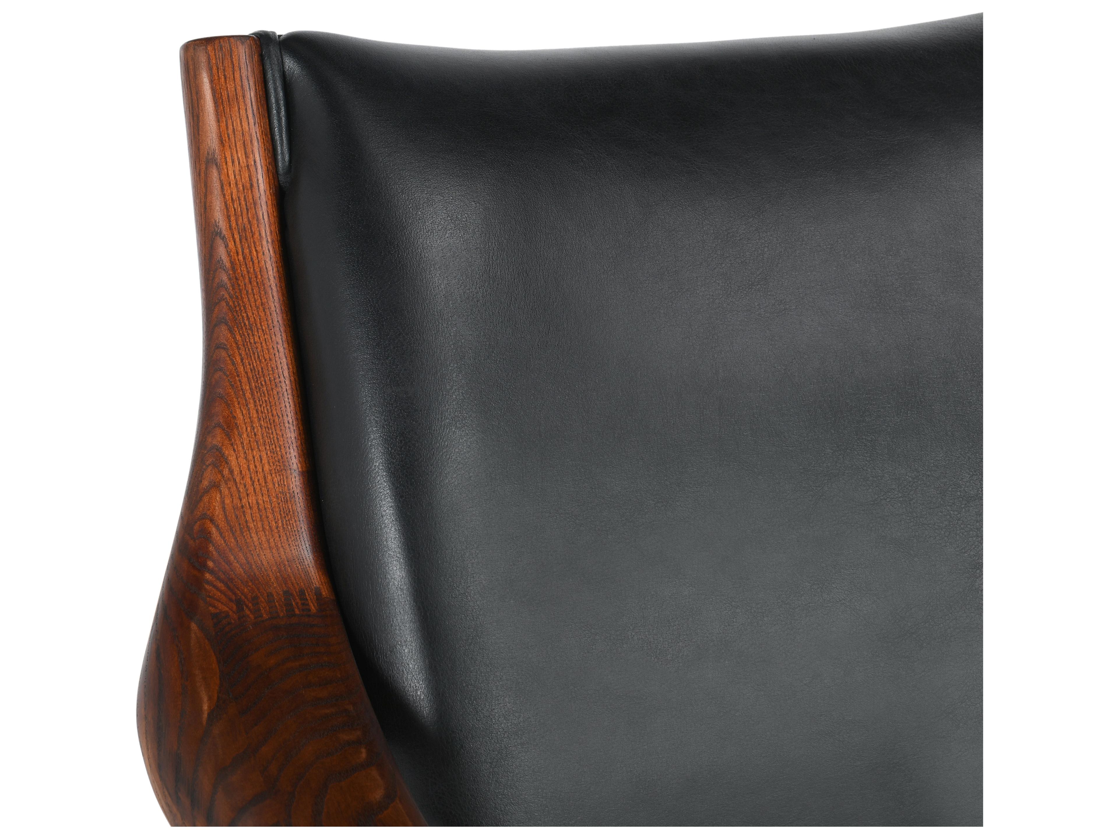 Classic Home Kiannah Black Leather Accent Chair