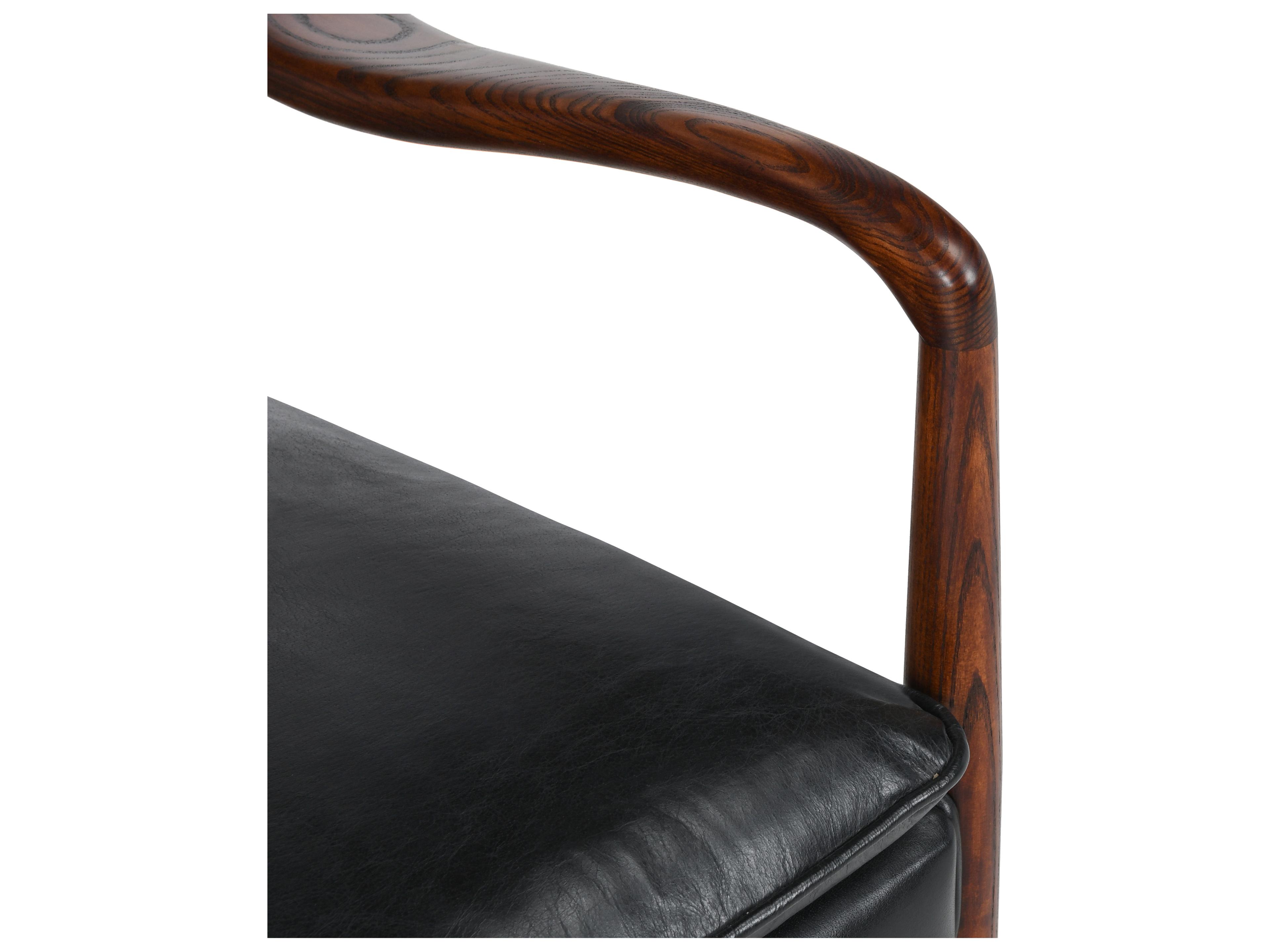 Classic Home Kiannah Black Leather Accent Chair