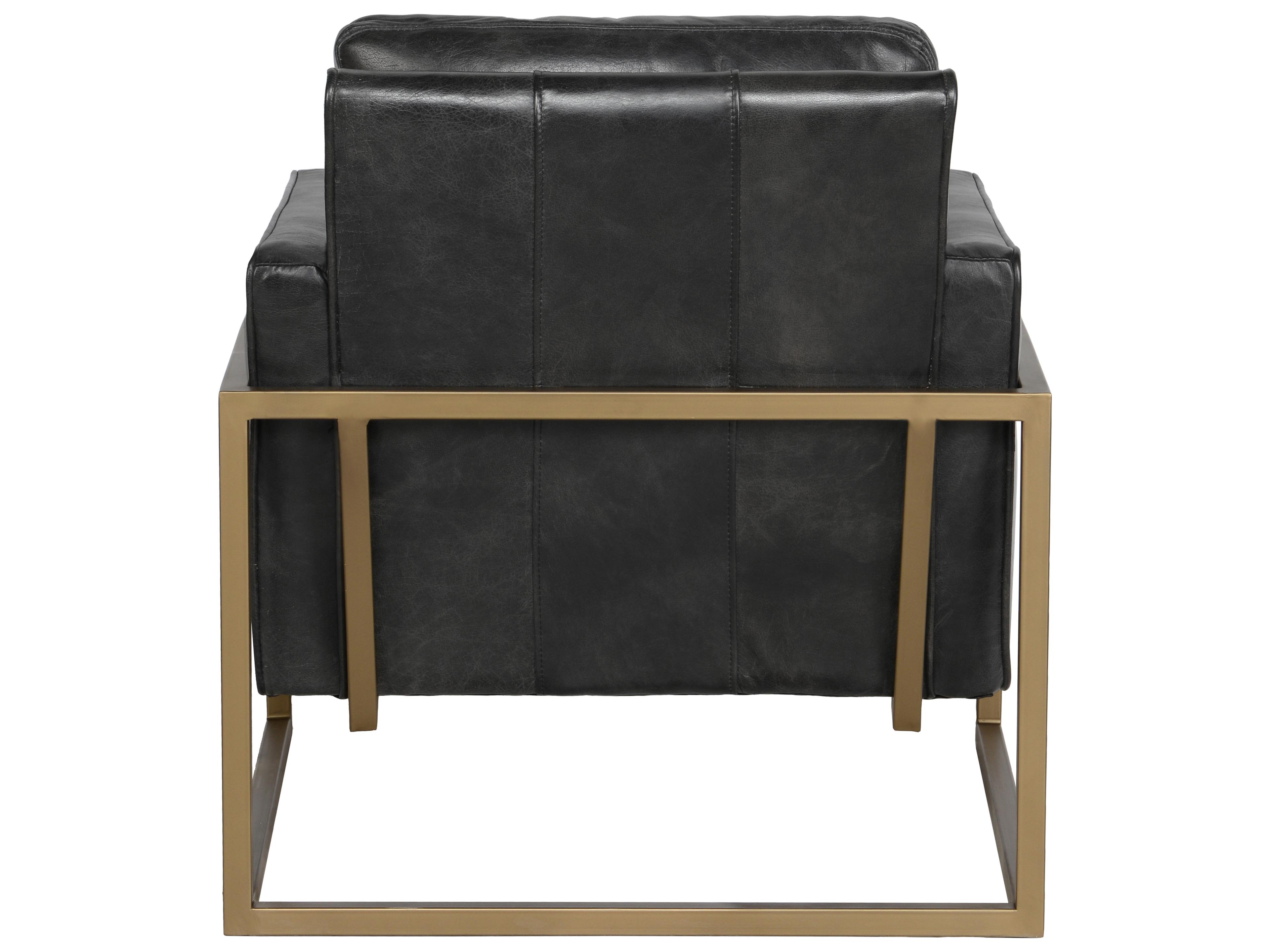 Classic Home Ken Black Leather Club Chair