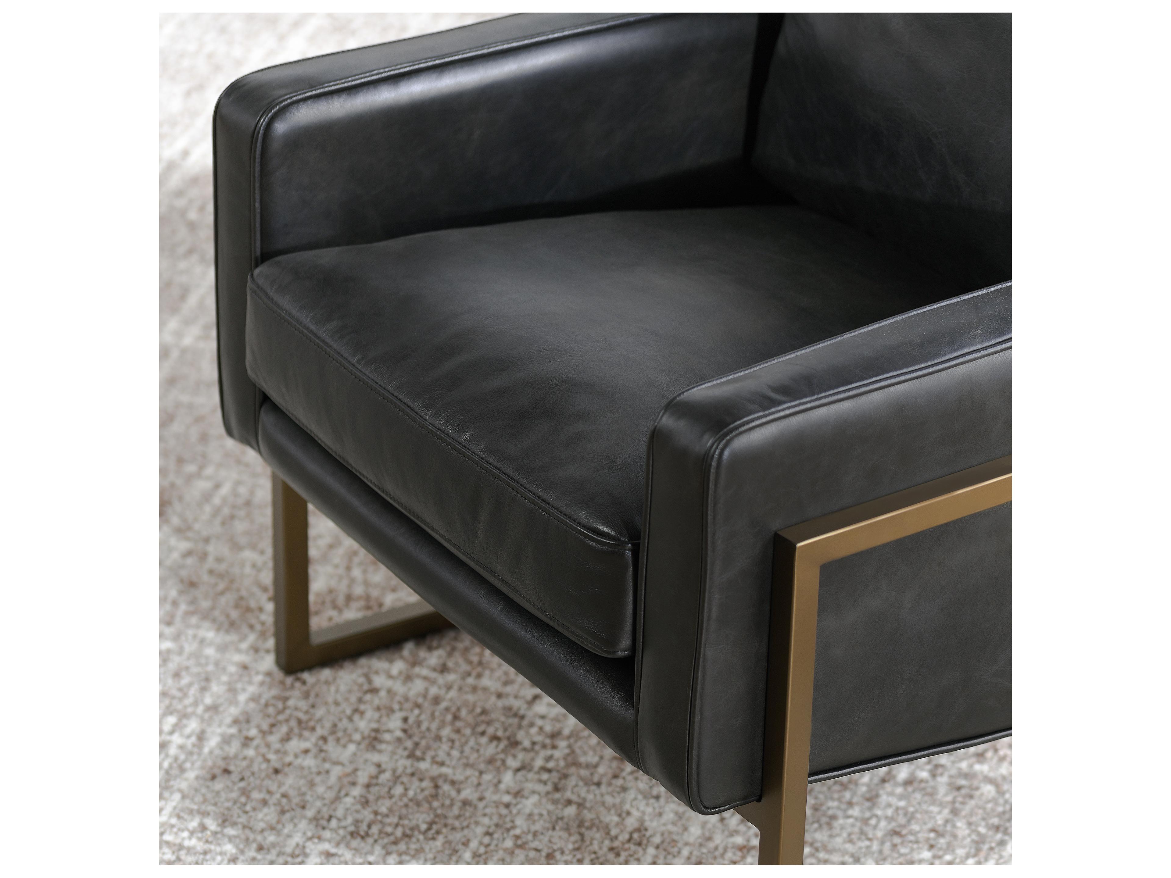 Classic Home Ken Black Leather Club Chair