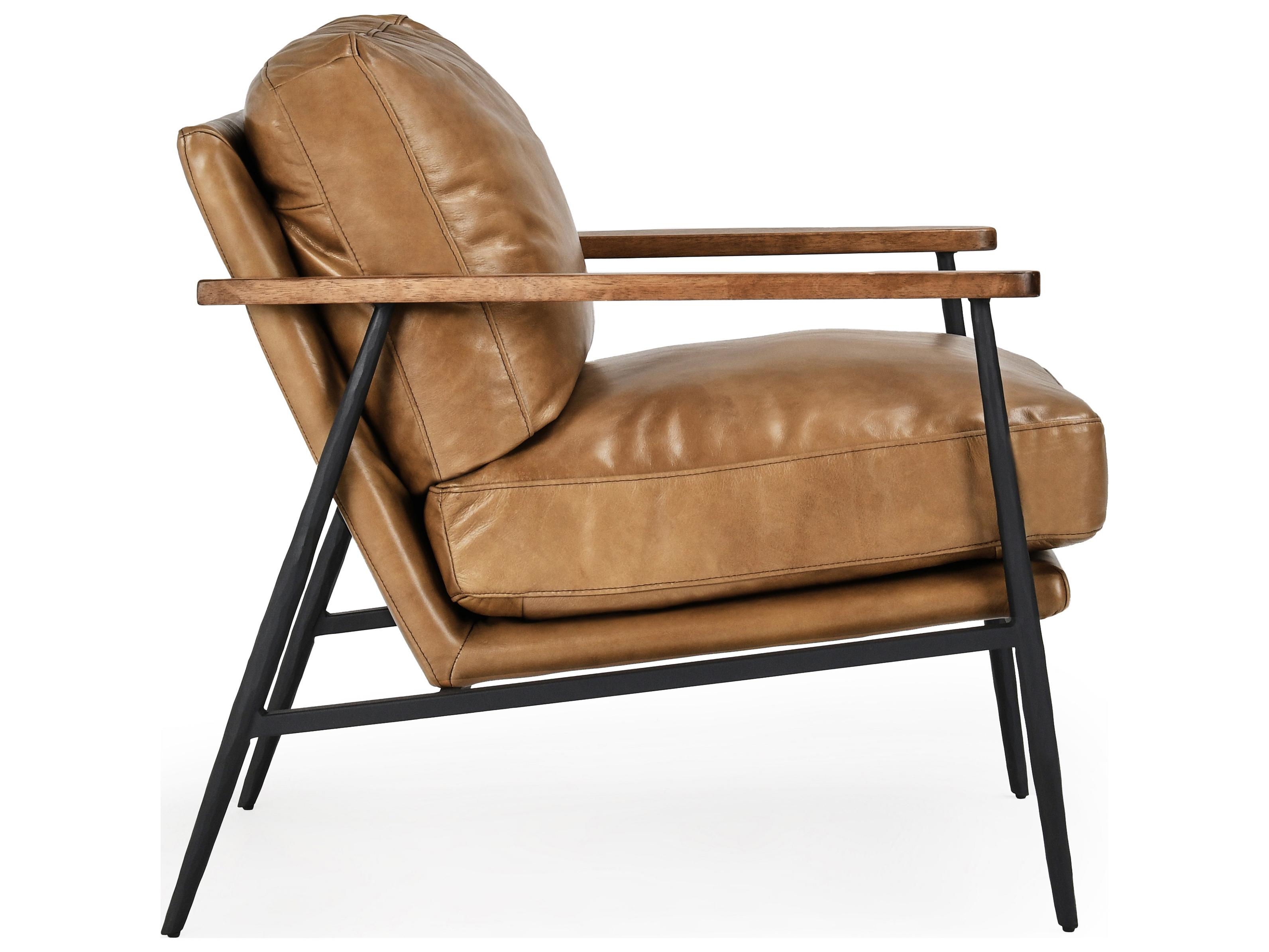 Classic Home Christopher Black Leather Accent Chair