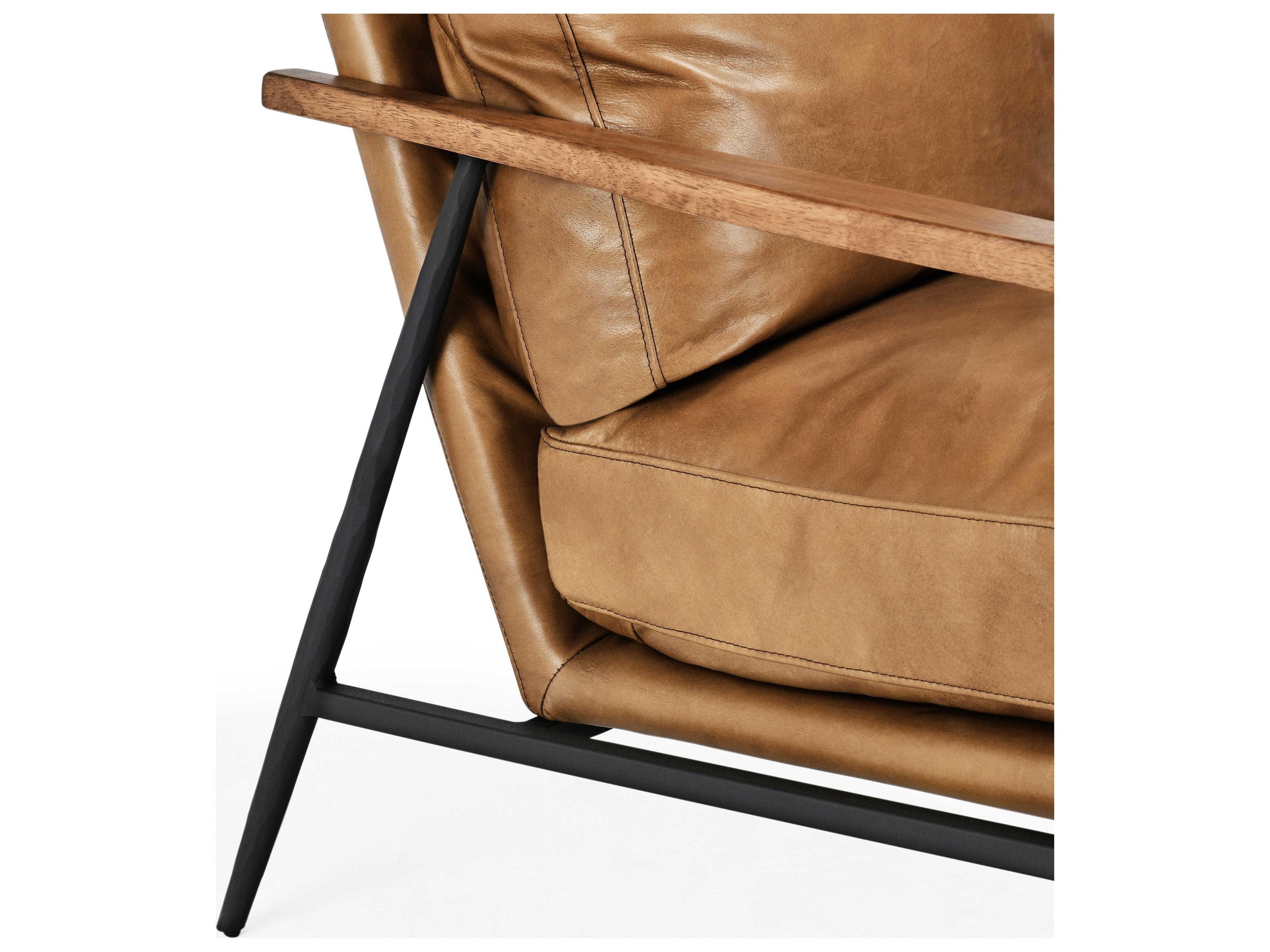 Classic Home Christopher Black Leather Accent Chair