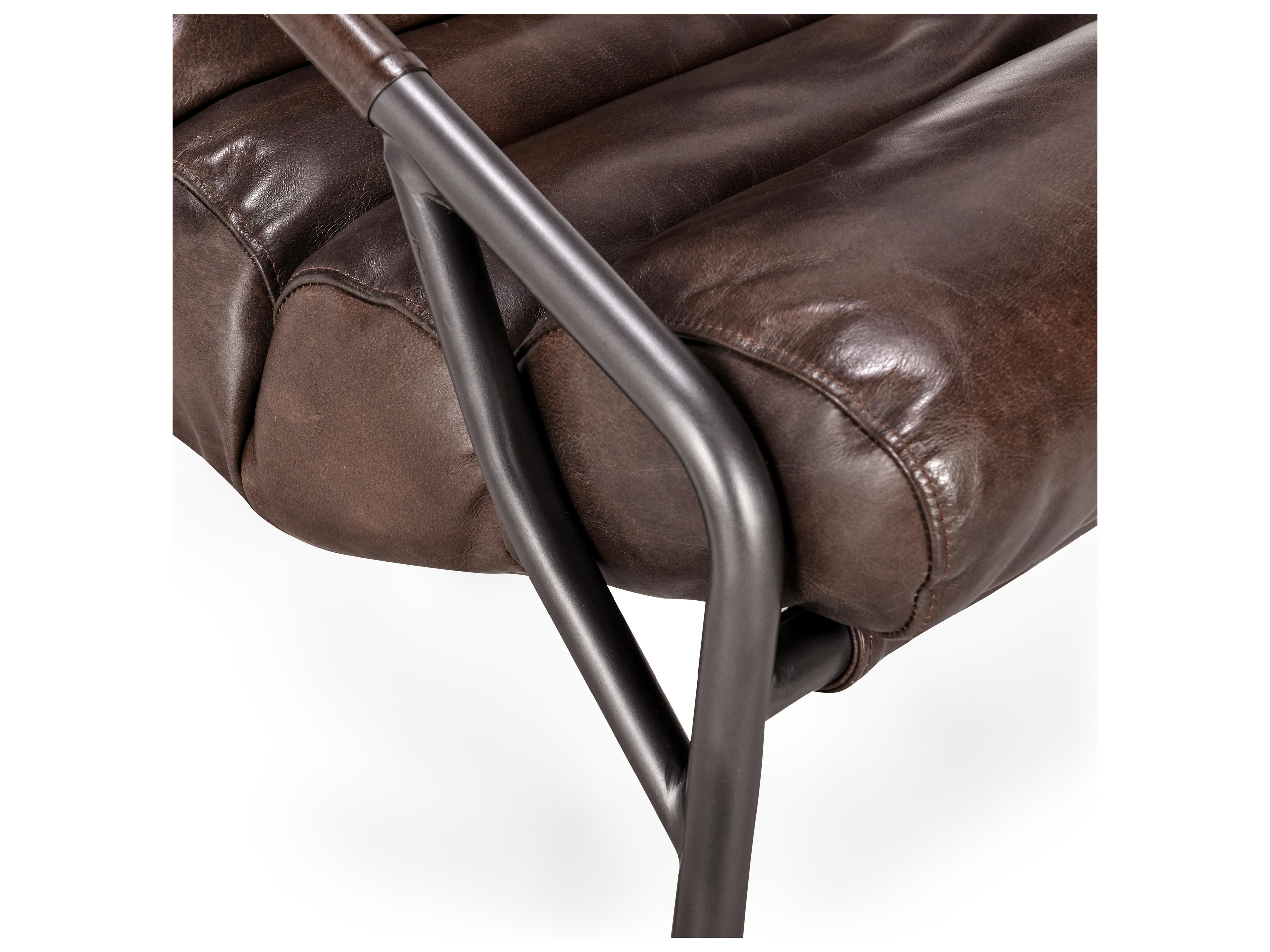 Classic Home Jackson Black Leather Accent Chair
