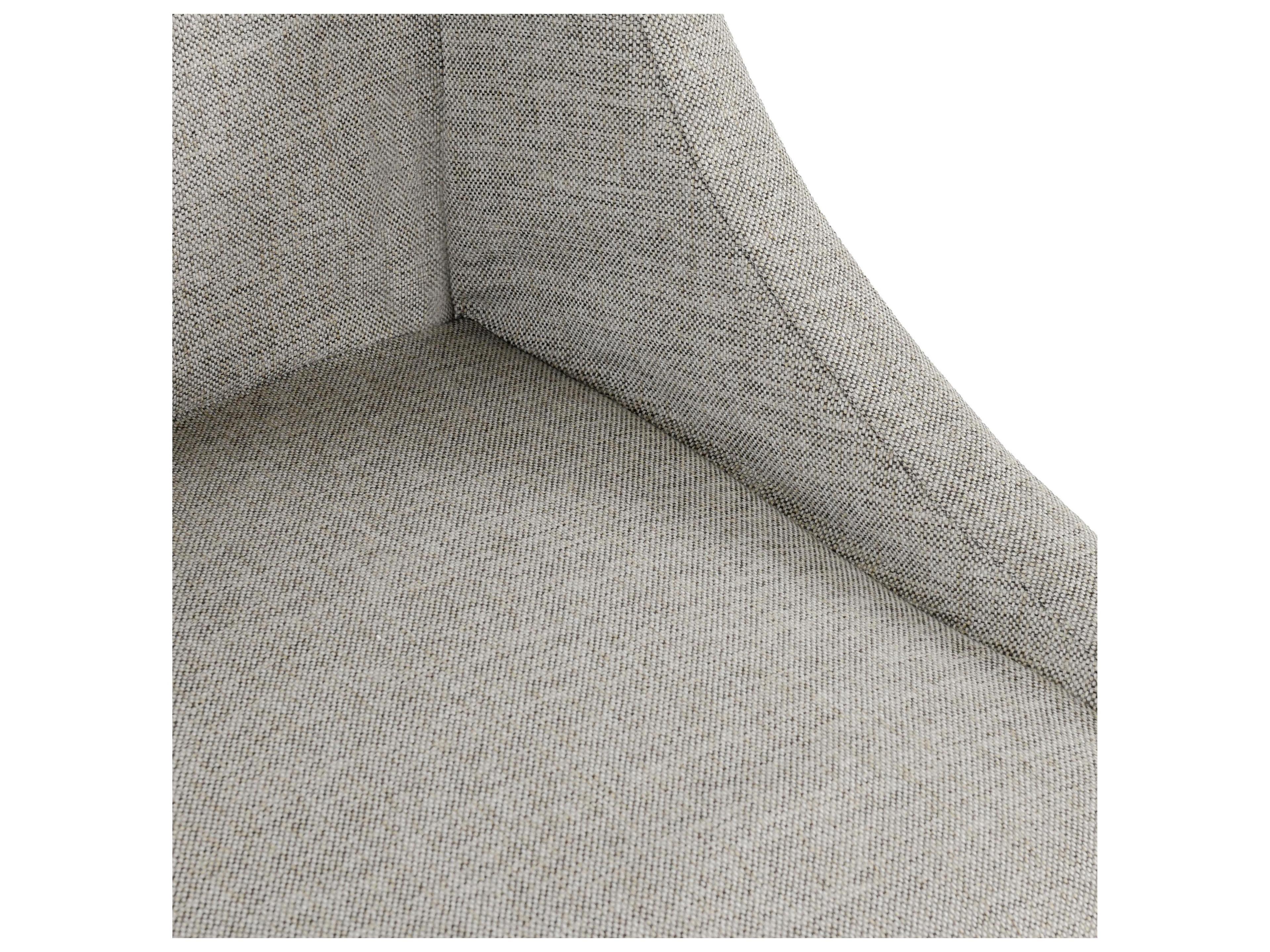 Classic Home Warwick Solid Wood Gray Upholstered Arm Dining Chair