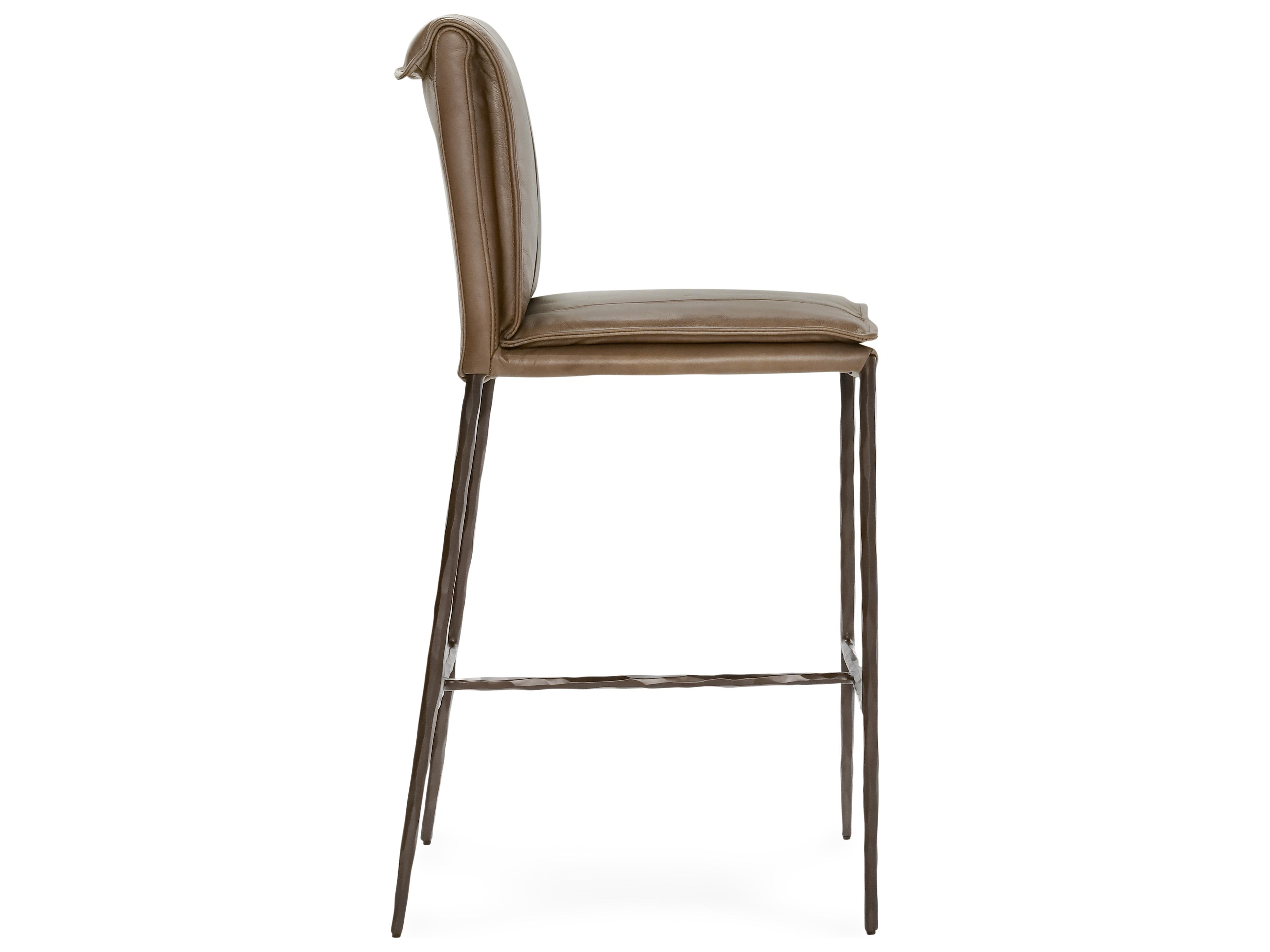 Classic Home Mayer Tan Leather Bar Stool