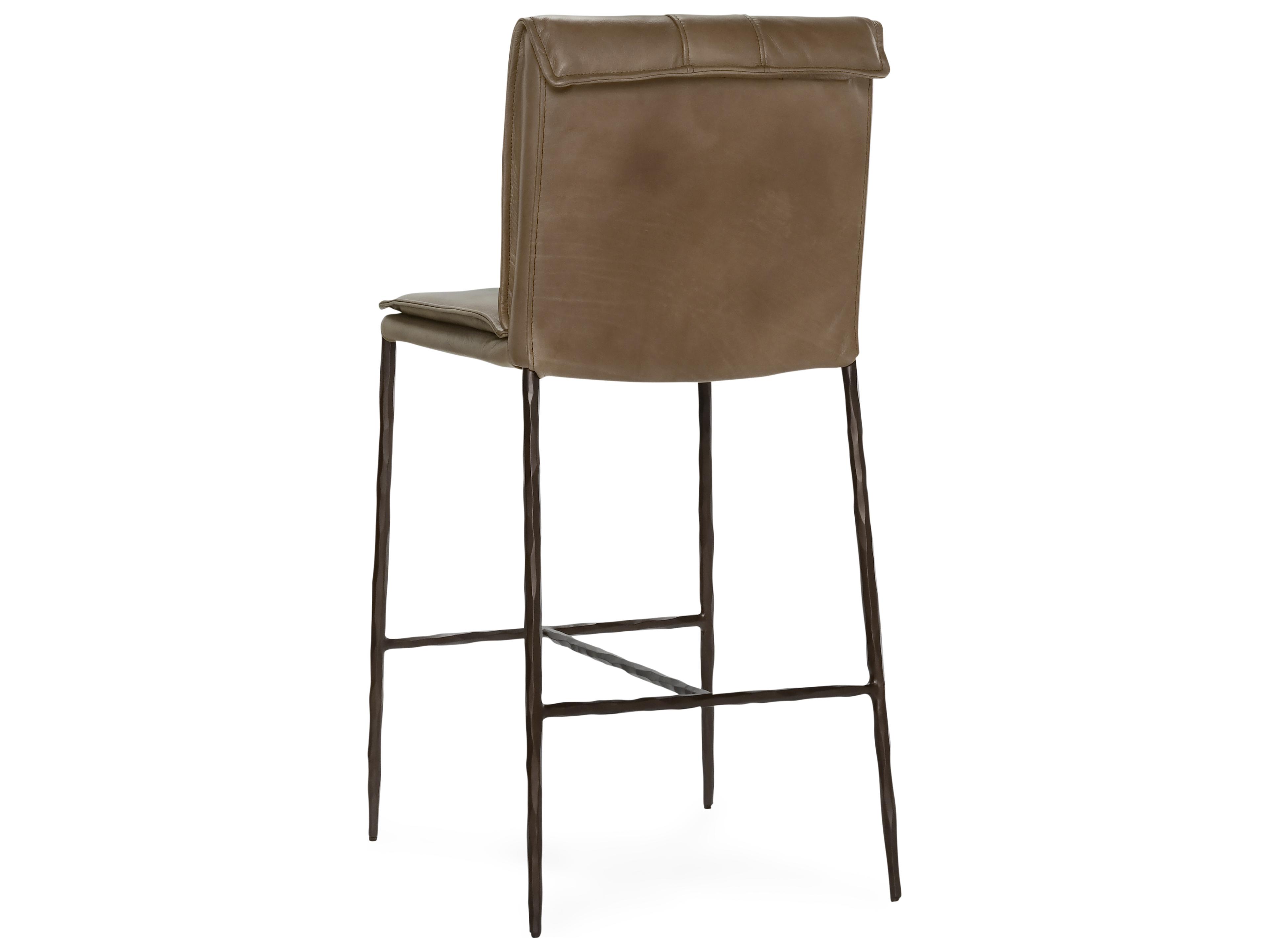 Classic Home Mayer Tan Leather Bar Stool