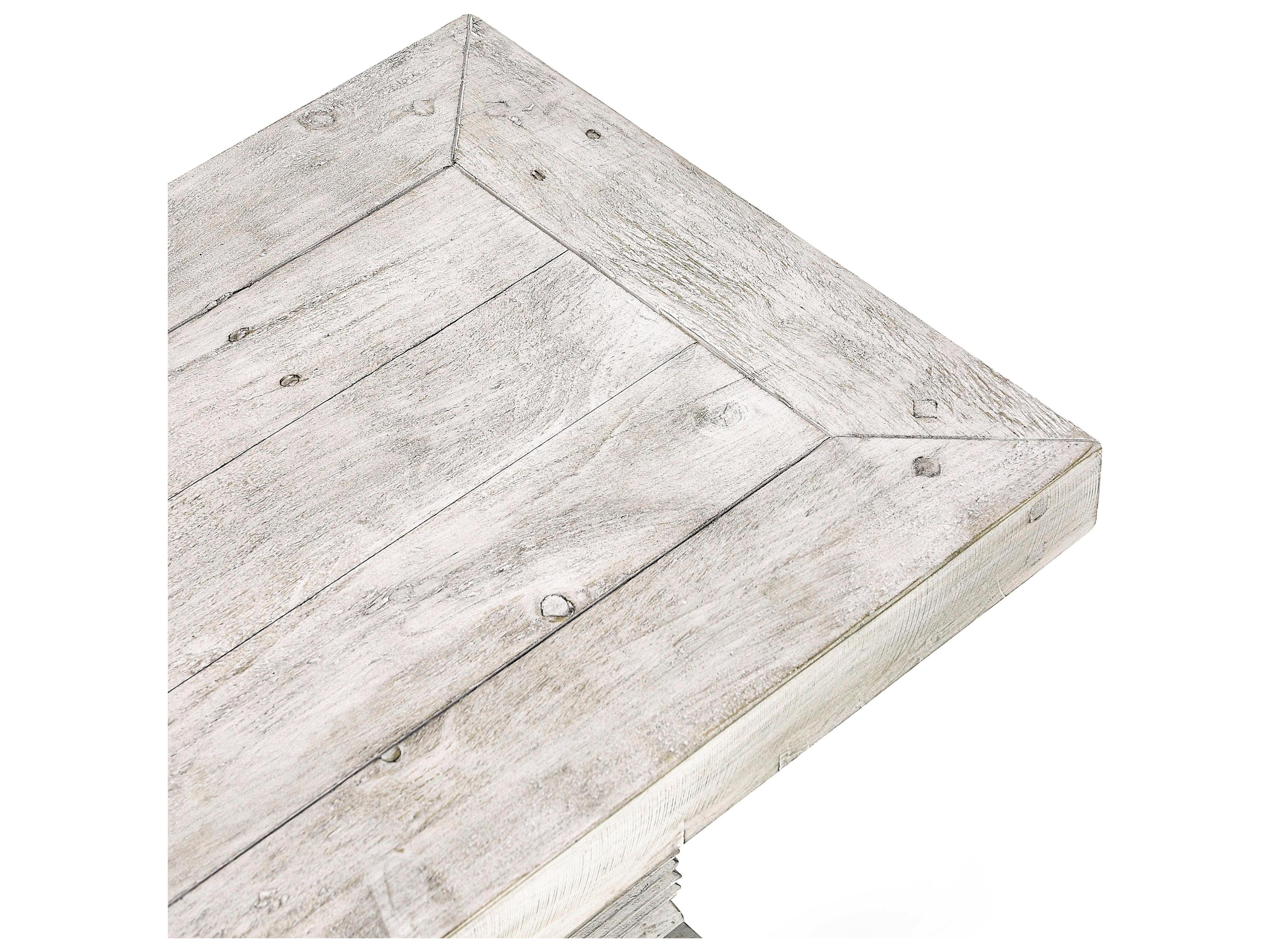 Classic Home Caleb Distressed Ivory White Accent Bench