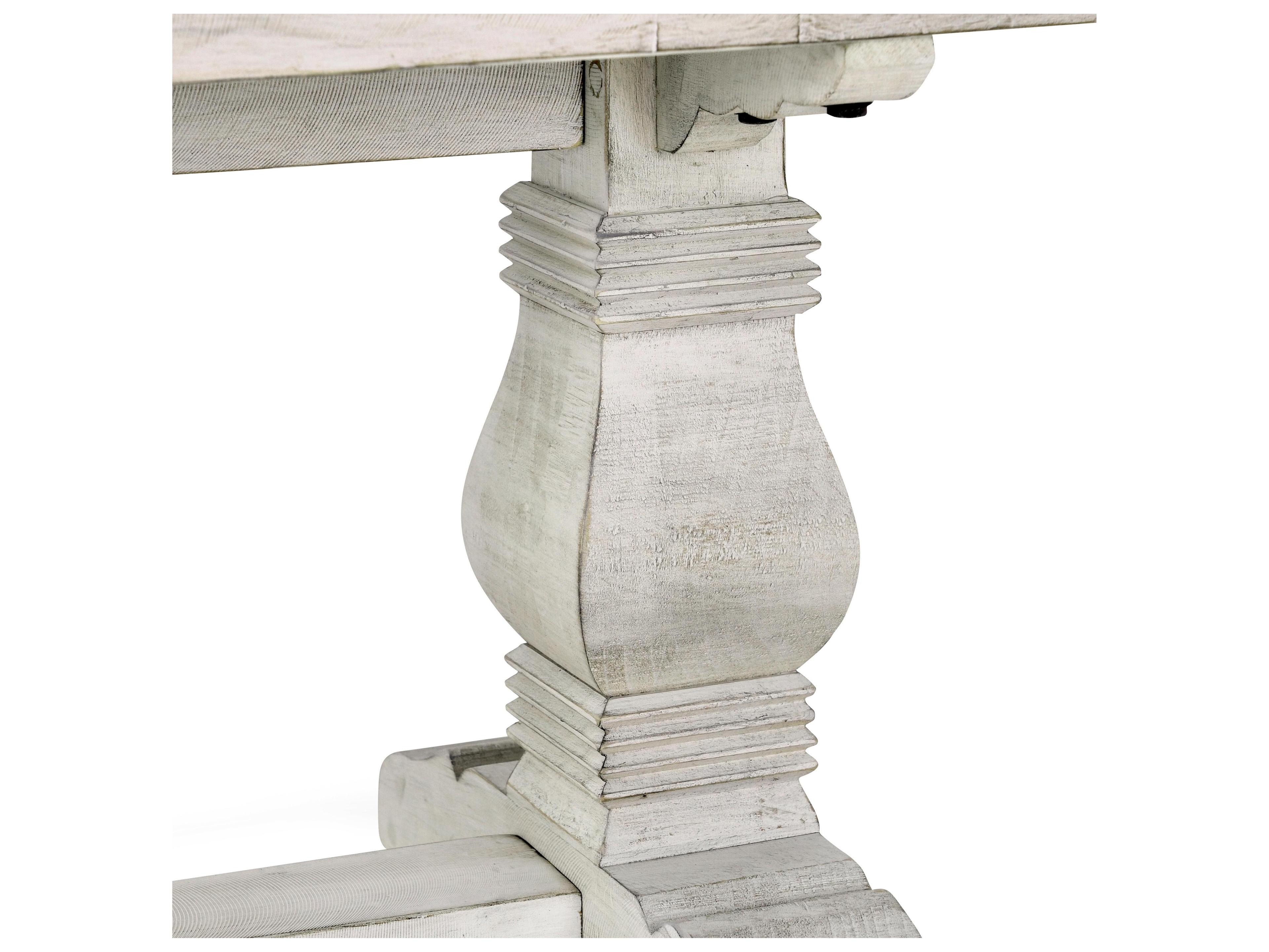 Classic Home Caleb Distressed Ivory White Accent Bench