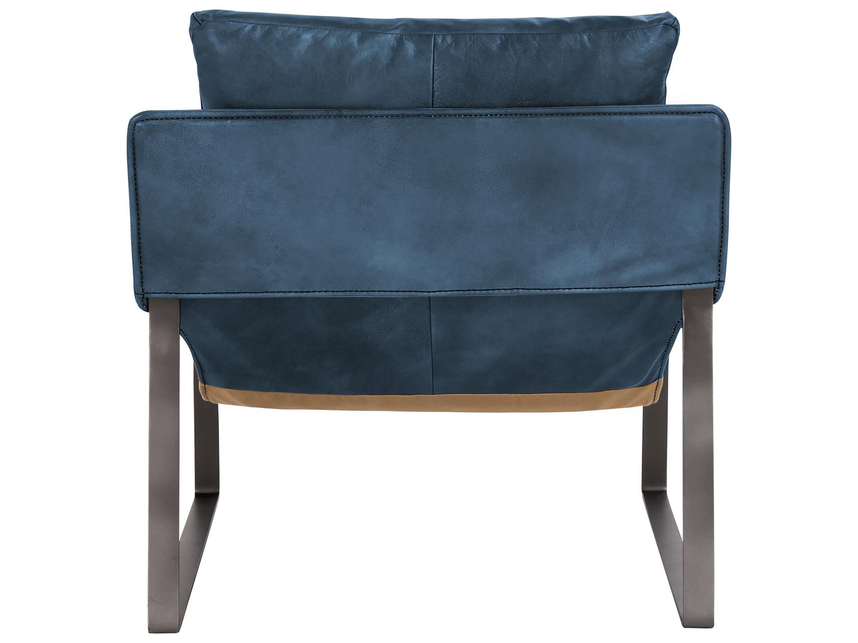 Classic Home Morgan Blue Leather Accent Chair