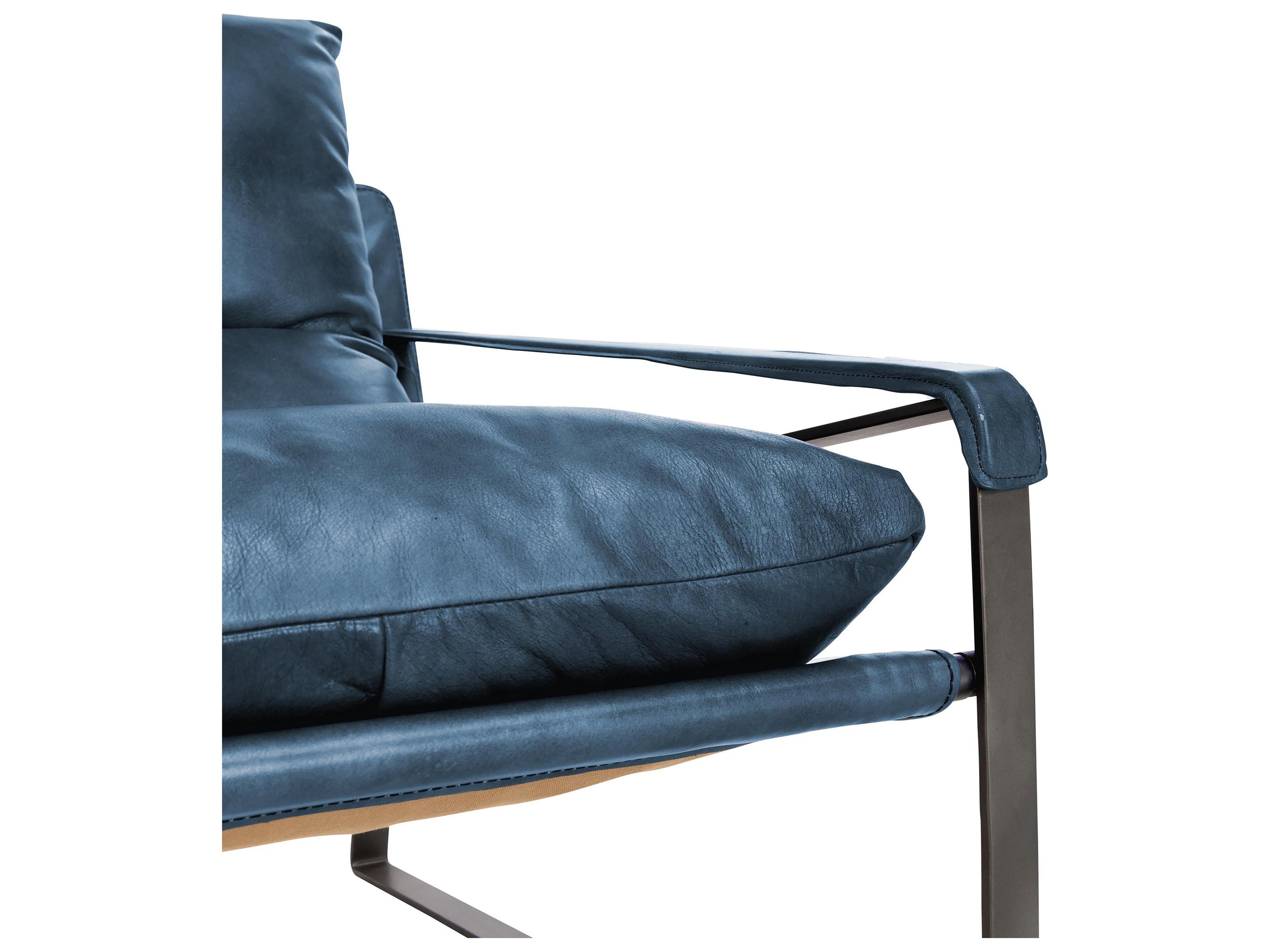 Classic Home Morgan Blue Leather Accent Chair