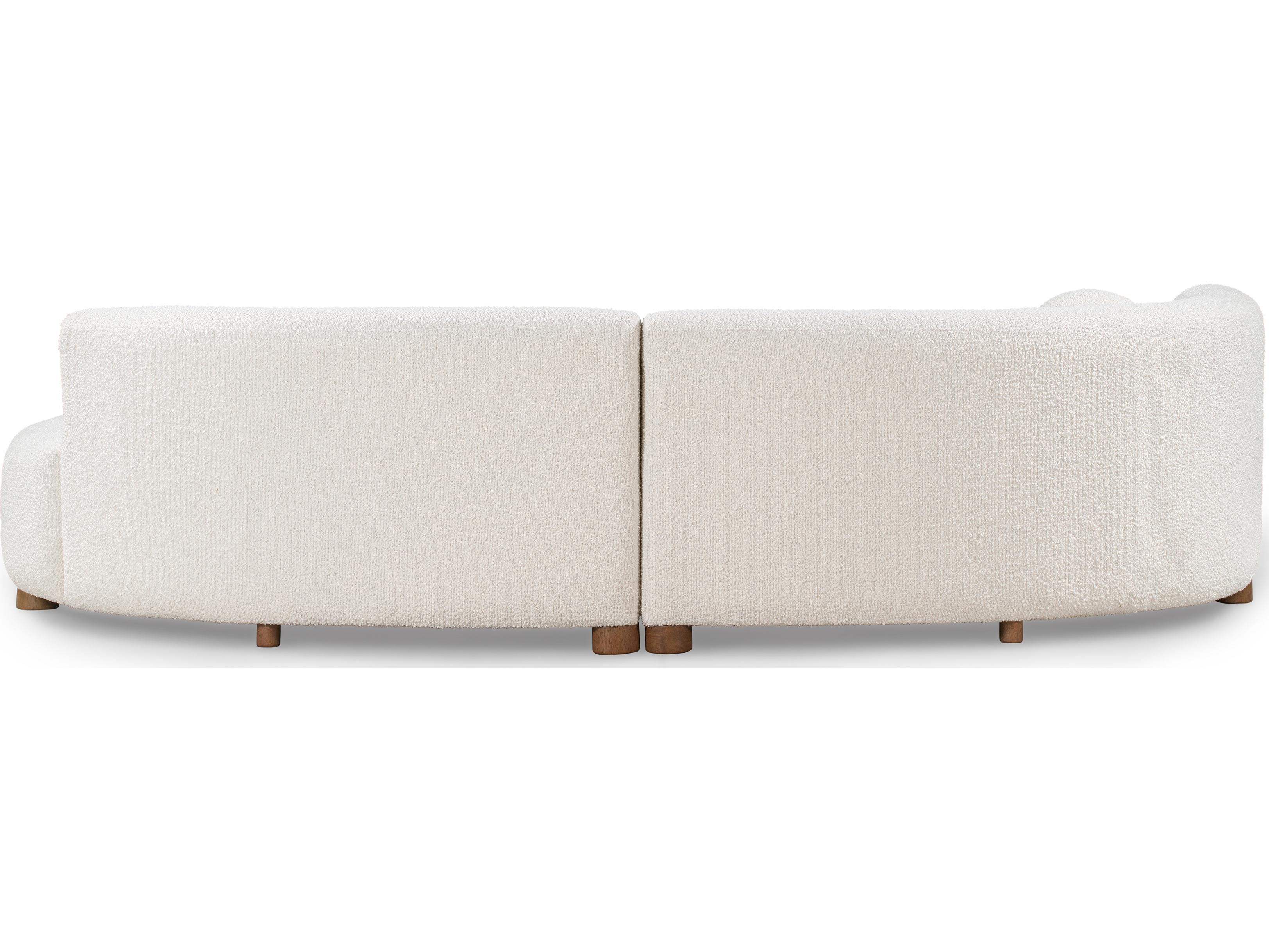 Classic Home Octavia White Upholstered Sectional Sofa