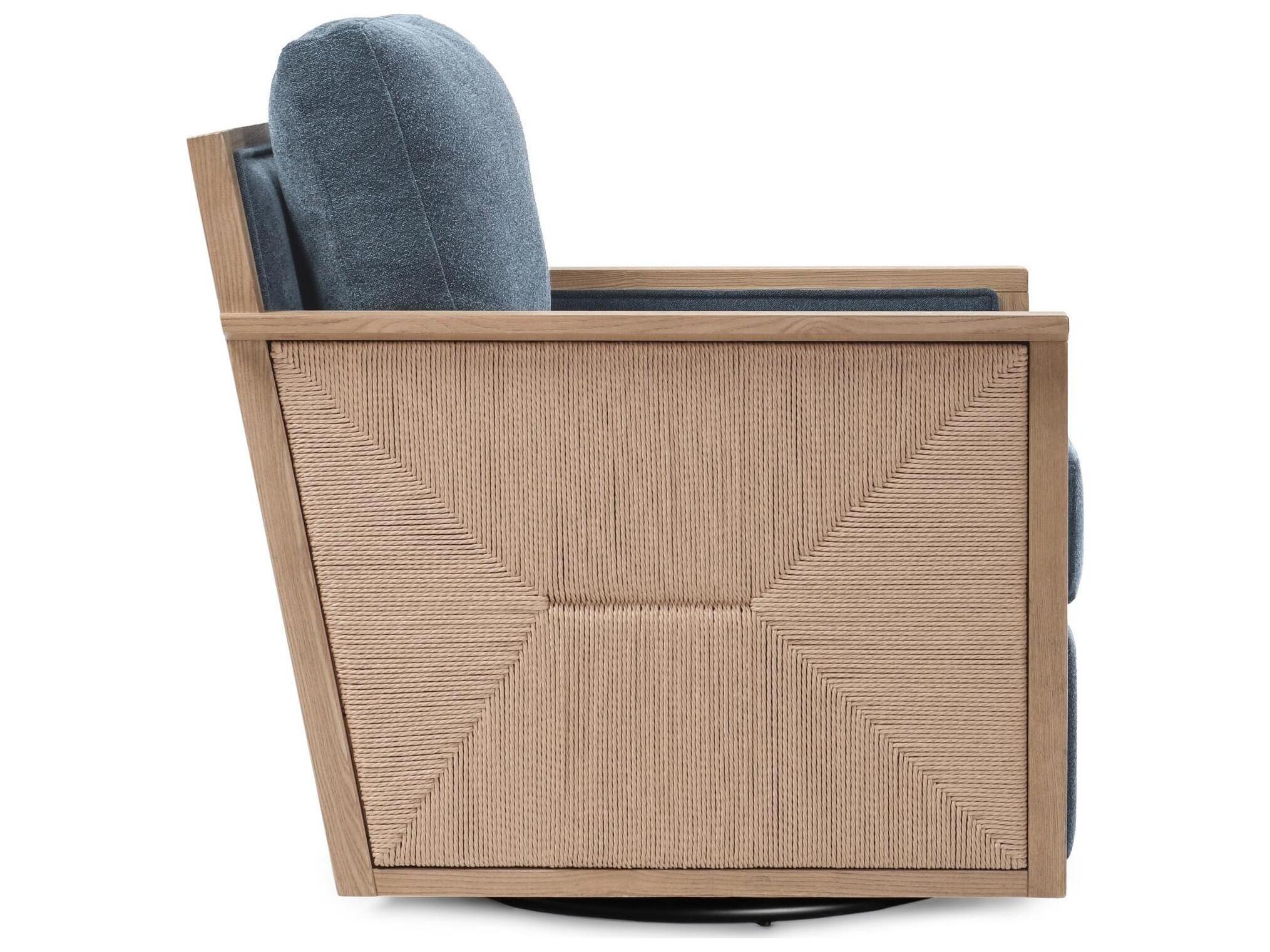 Classic Home Norman Swivel Blue Accent Chair